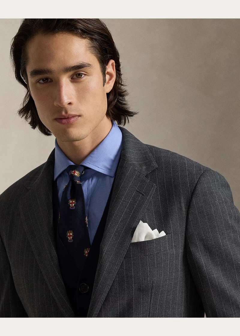 Polo Tailored Fit Rope-Stripe Wool Suit 5