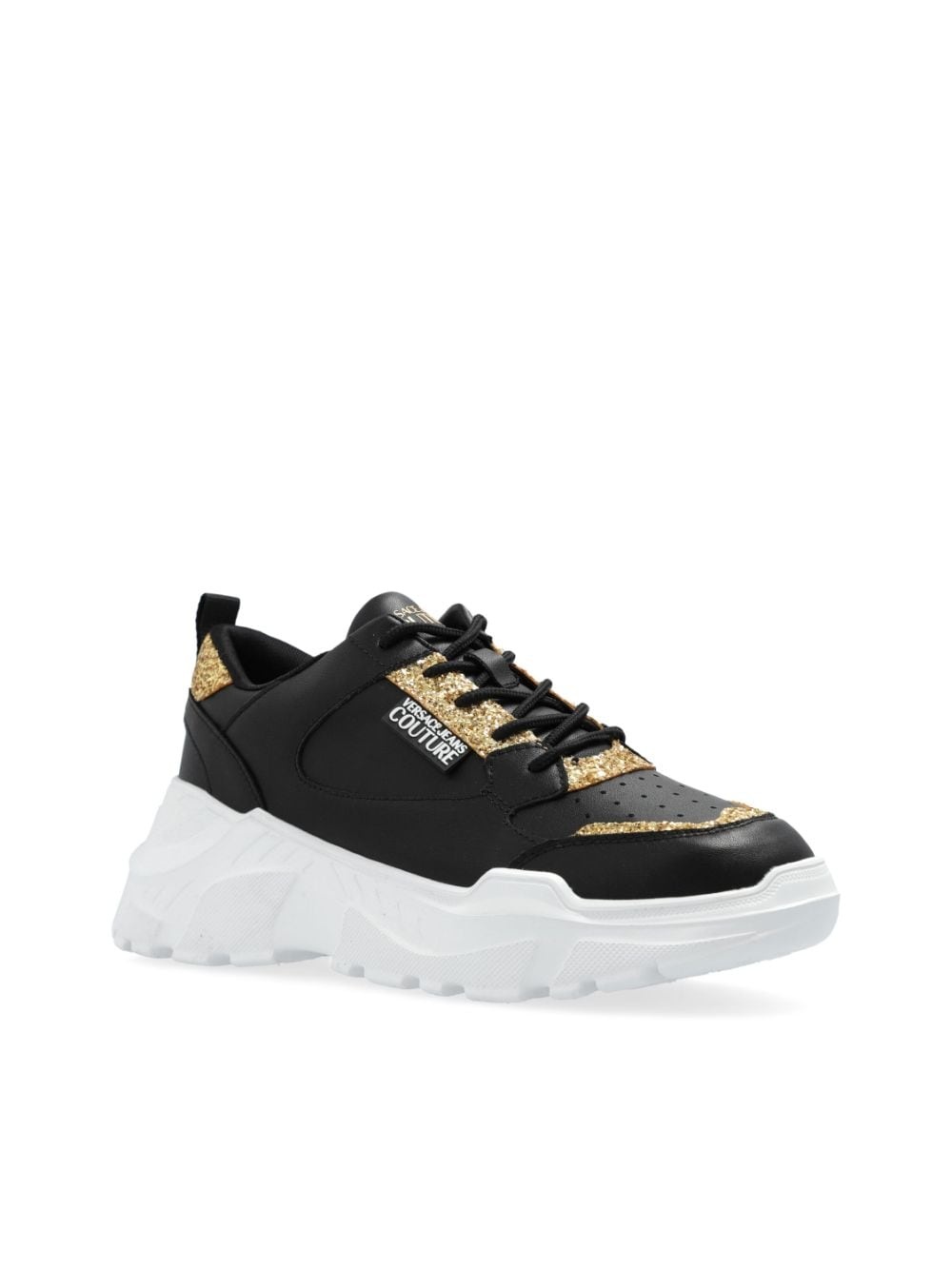 logo-patch glitter-detailing sneakers - 4
