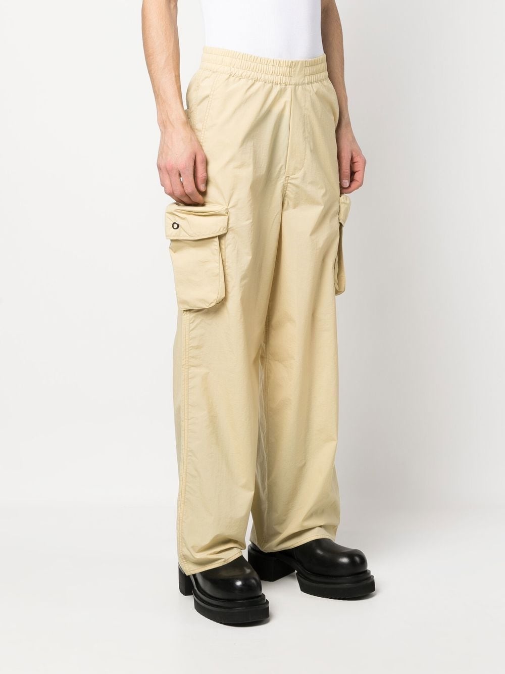 wide-leg cargo trousers - 3