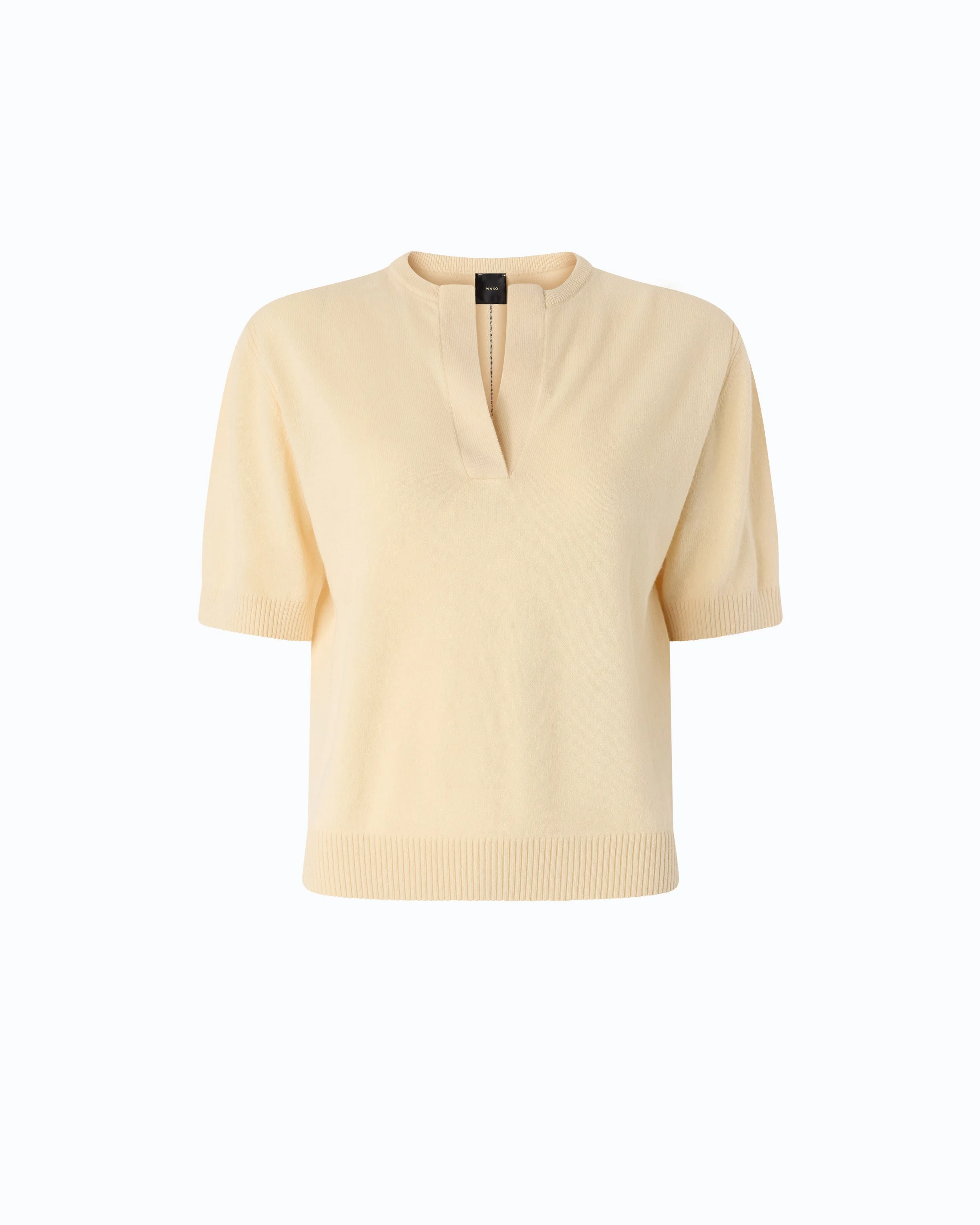 V-NECK SWEATER IN WOOL AND CASHMERE - 1