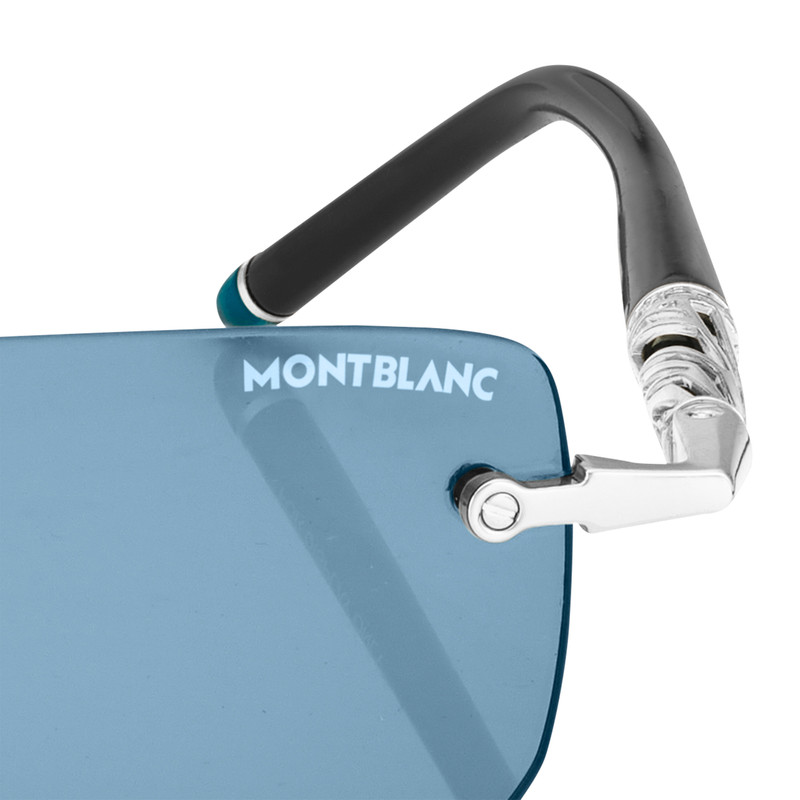 Rectangular Sunglasses with Silver-Colored Metal Frame 3