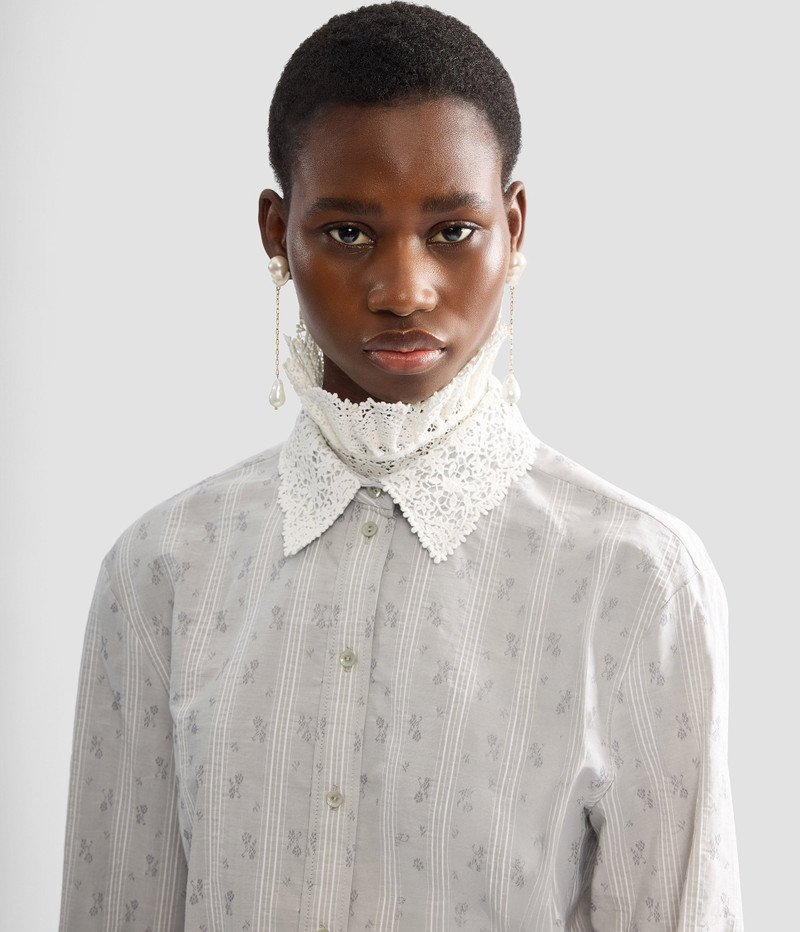 DITSY COTTON STRIPE LONG SLEEVE SHIRT 5
