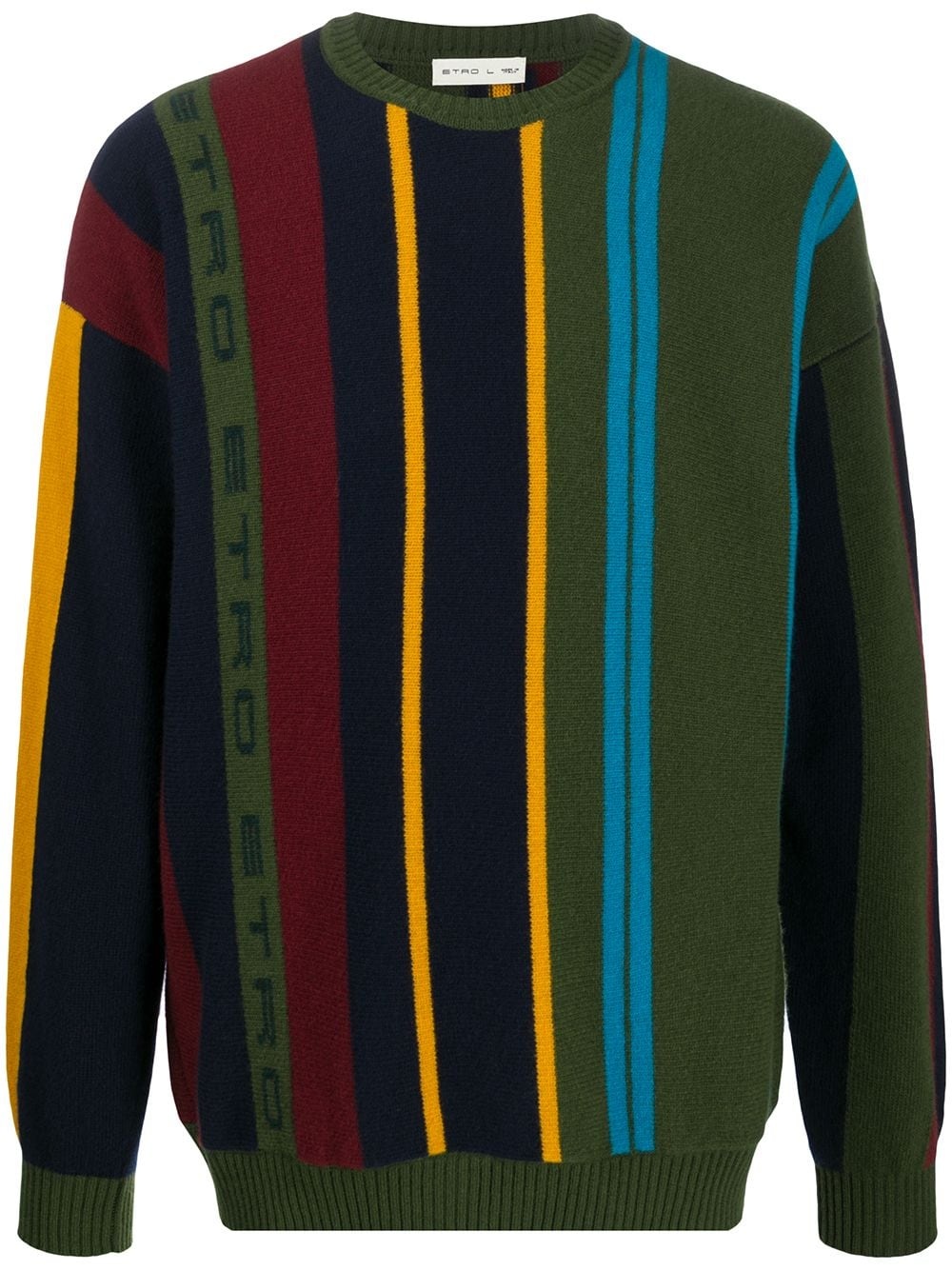 striped logo jumper - 1