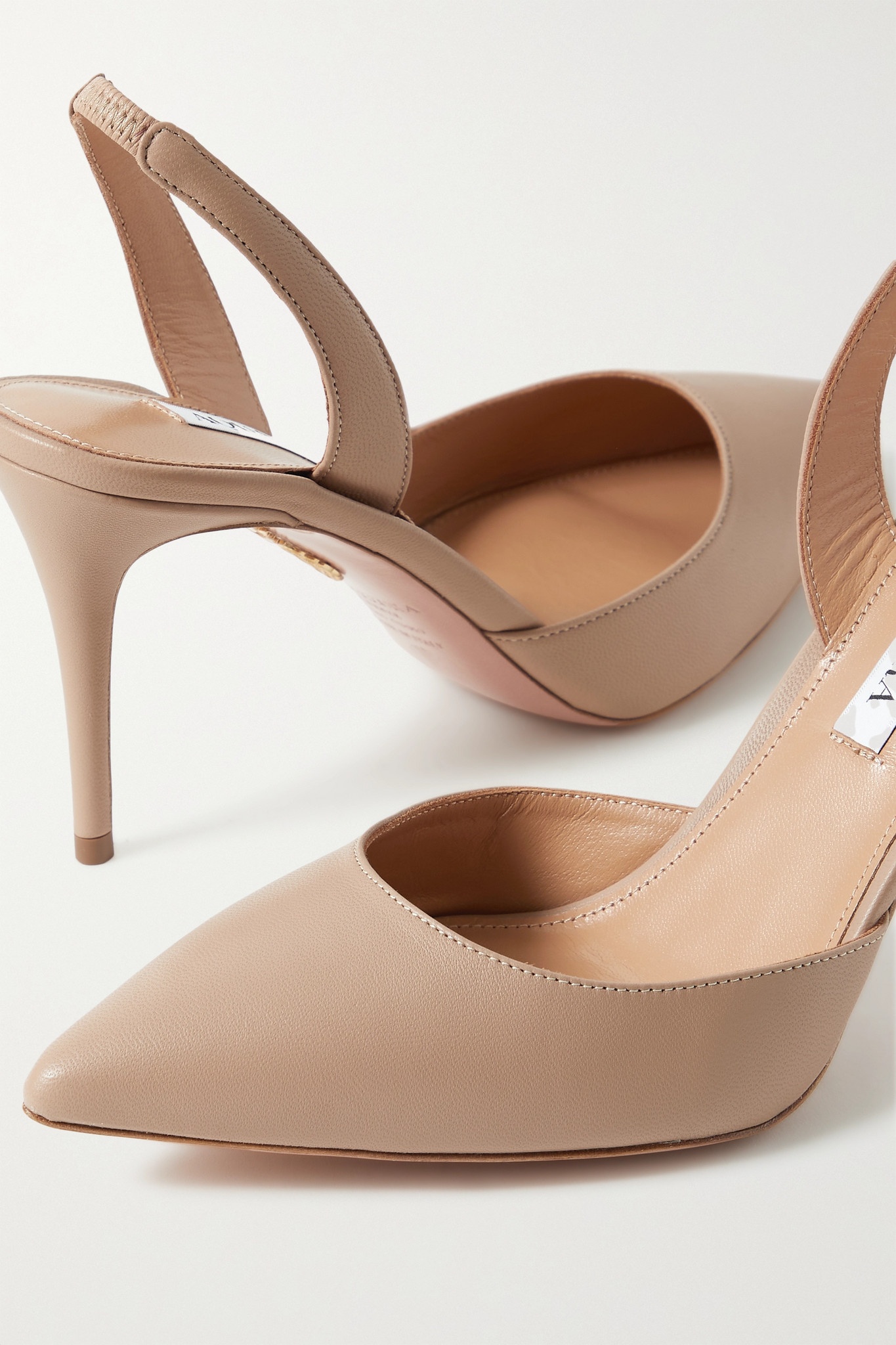 So Nude 85 leather slingback pumps - 4