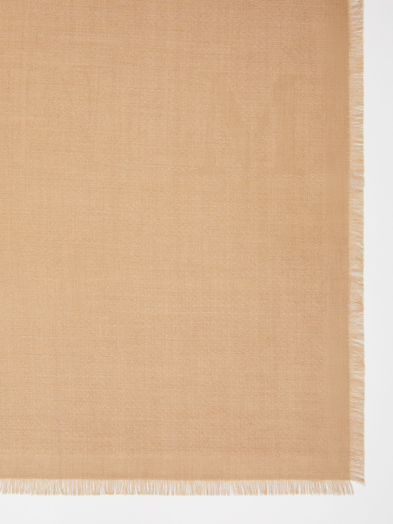 Max Mara CURVONE Jacquard-knit wool and silk stole outlook