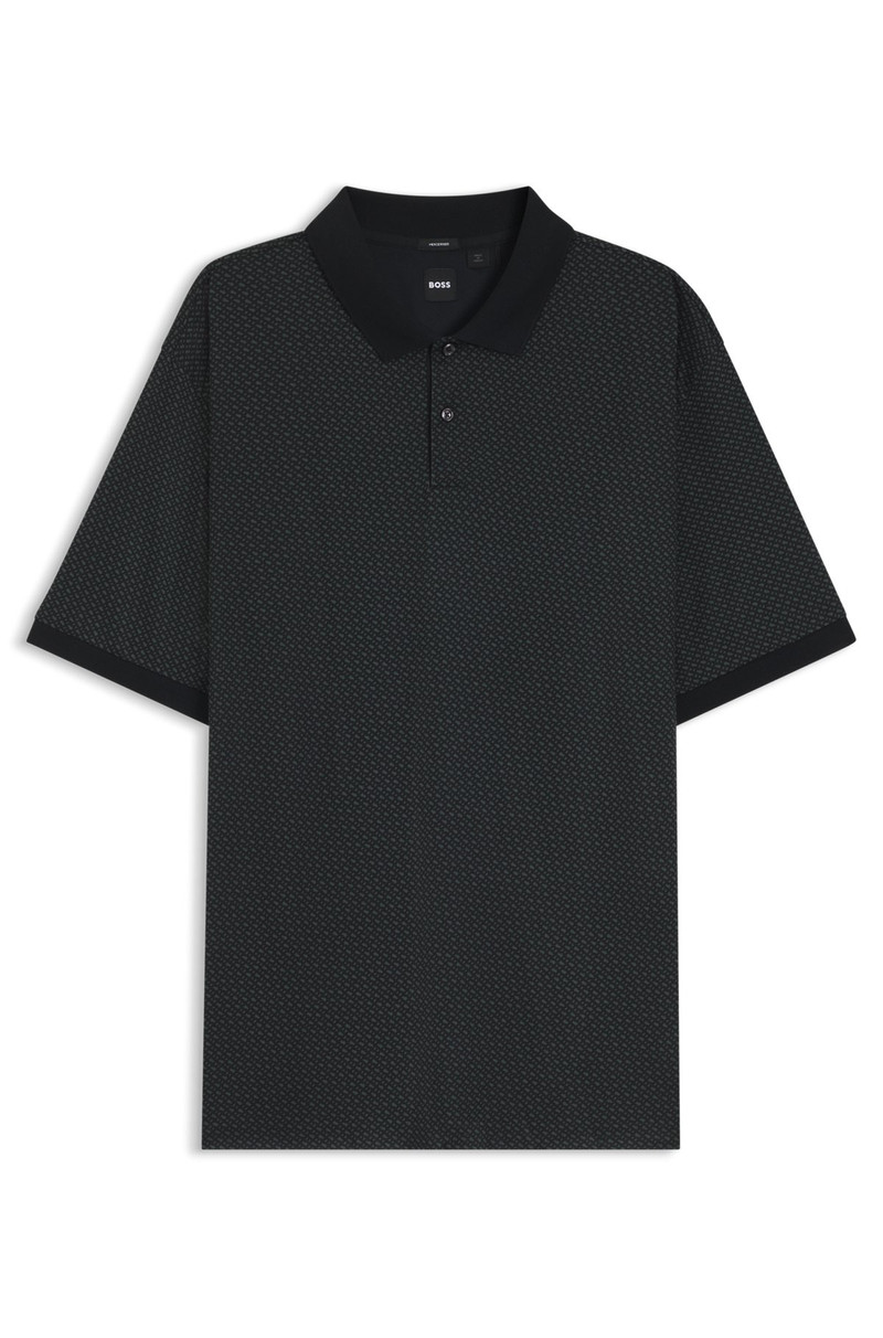 MERCERIZED-COTTON POLO SHIRT WITH PRINTED MONOGRAMS 1