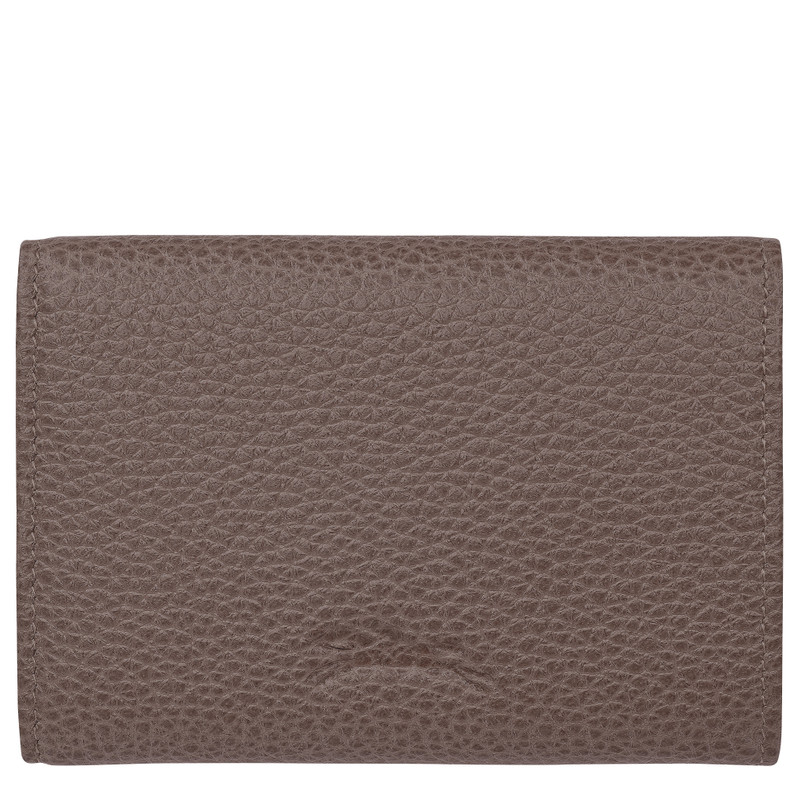 Longchamp Le Foulonné Compact wallet Taupe - Leather outlook