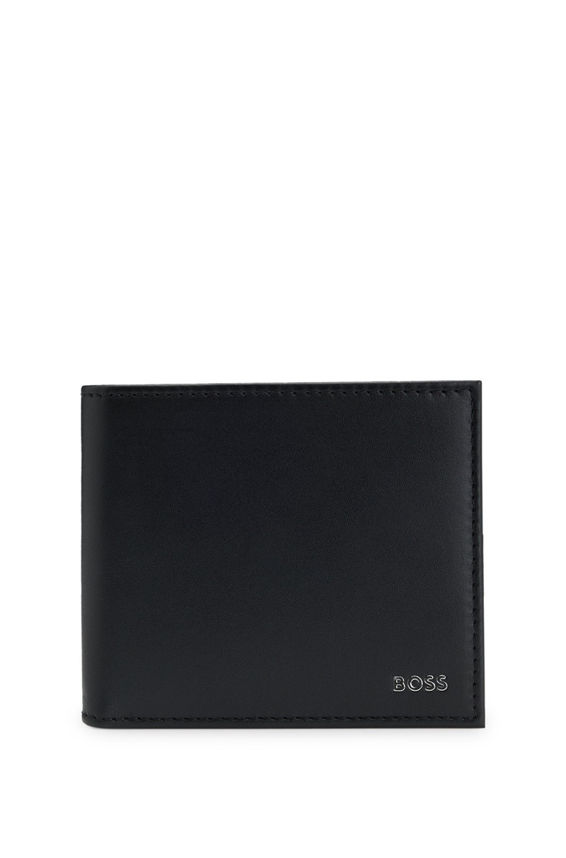 SMOOTH-LEATHER BILLFOLD WALLET WITH LOGO 1