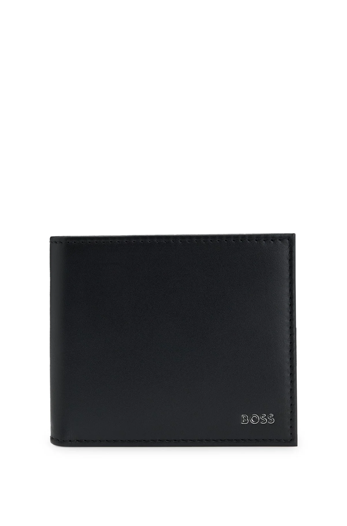 SMOOTH-LEATHER BILLFOLD WALLET WITH LOGO - 1