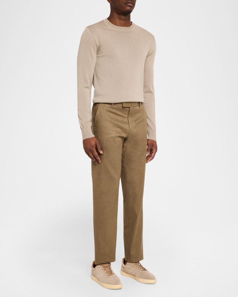 Vince Men & apos;s Owen Athletic Linen-Cotton Extended-Tab Pants outlook
