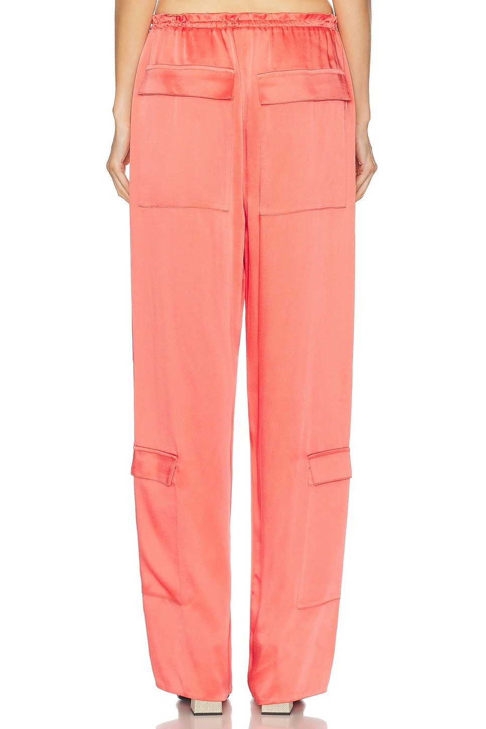 Doubleface Satin Drawstring Cargo Pant - 4