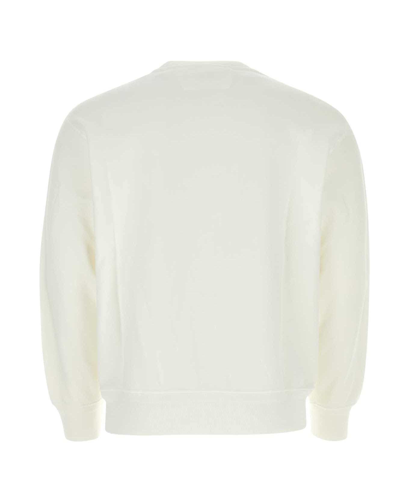 White Cotton Sweatshirt - 2