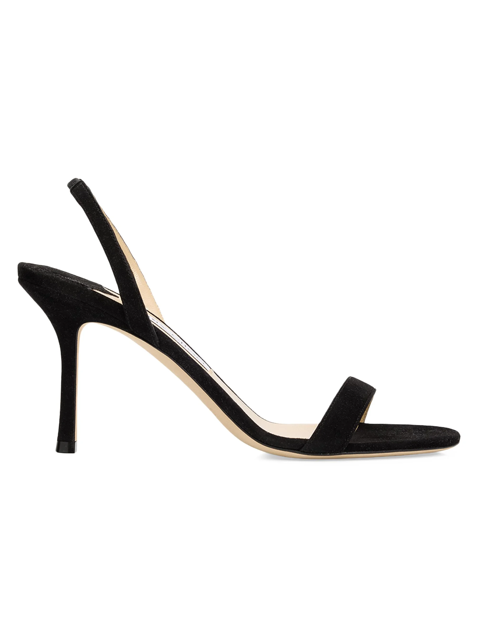 Women's Jenn 85MM Suede Slingback Sandals - Black - 1