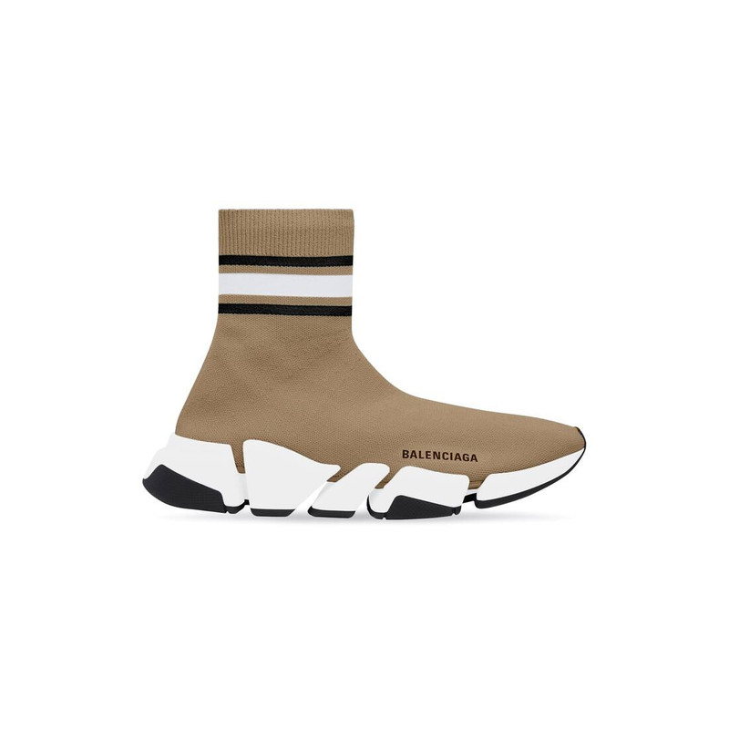 speed 2.0 recycled knit sneaker with stripes - 1