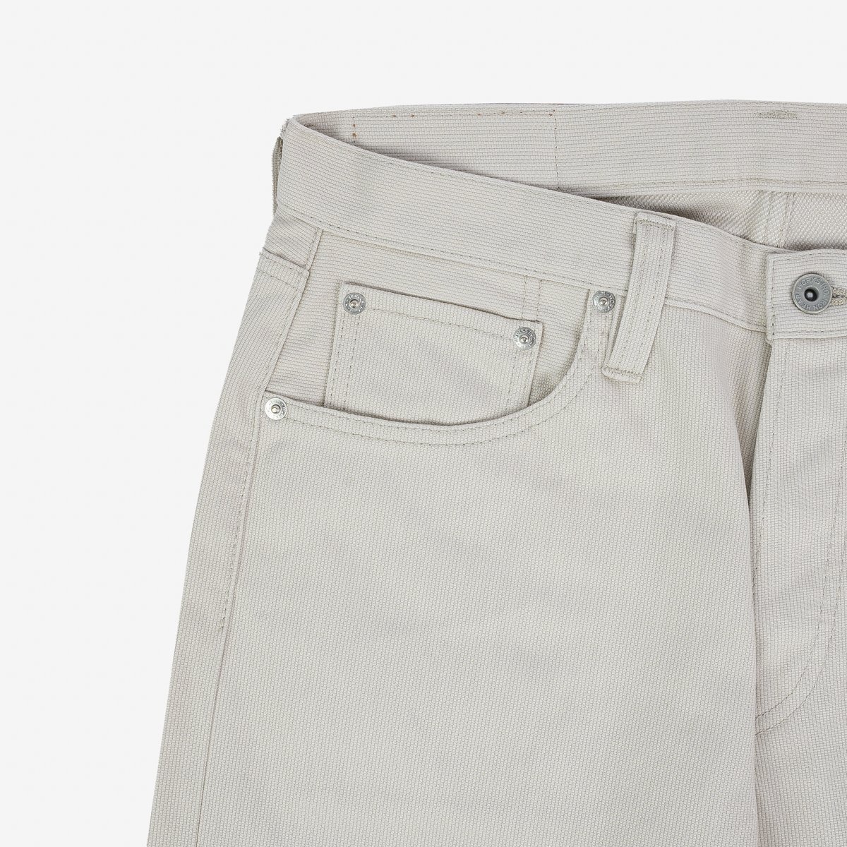 IH-634-PIQ 14oz Cotton Piqué Straight Cut Jeans - Ecru - 6