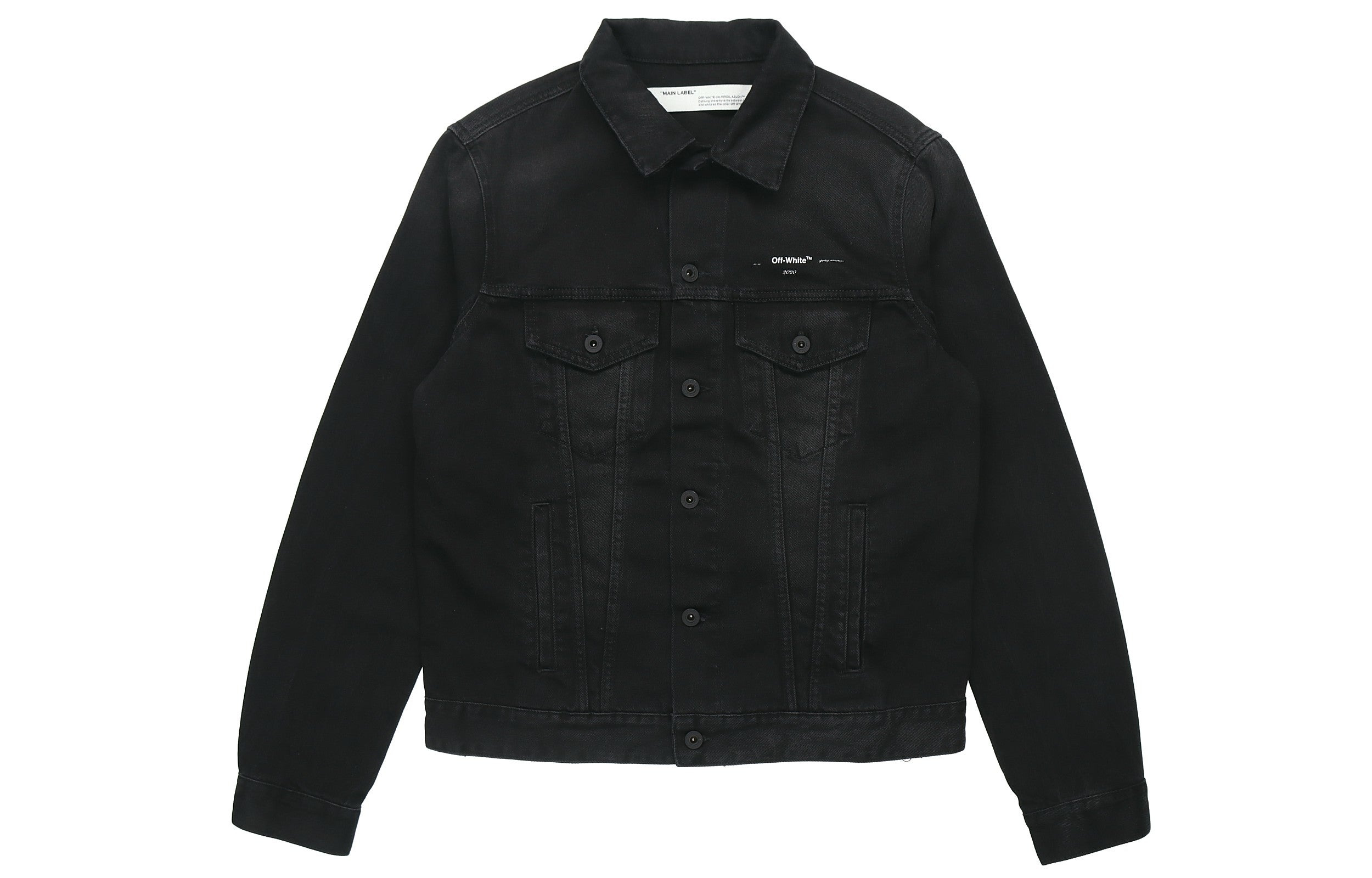 Off-White Bronzing Rubber Strap Arrow Classic Denim Logo Jacket OMYE005R20E540021048 - 2