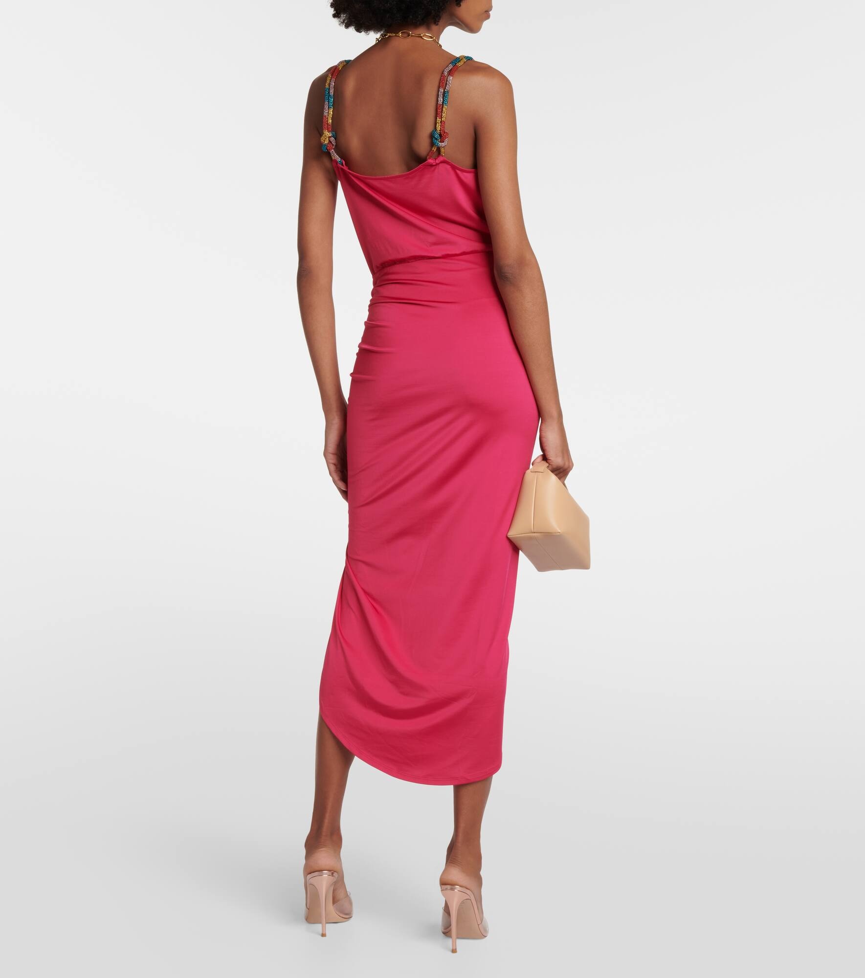 Biava beaded ruched midi dress - 3