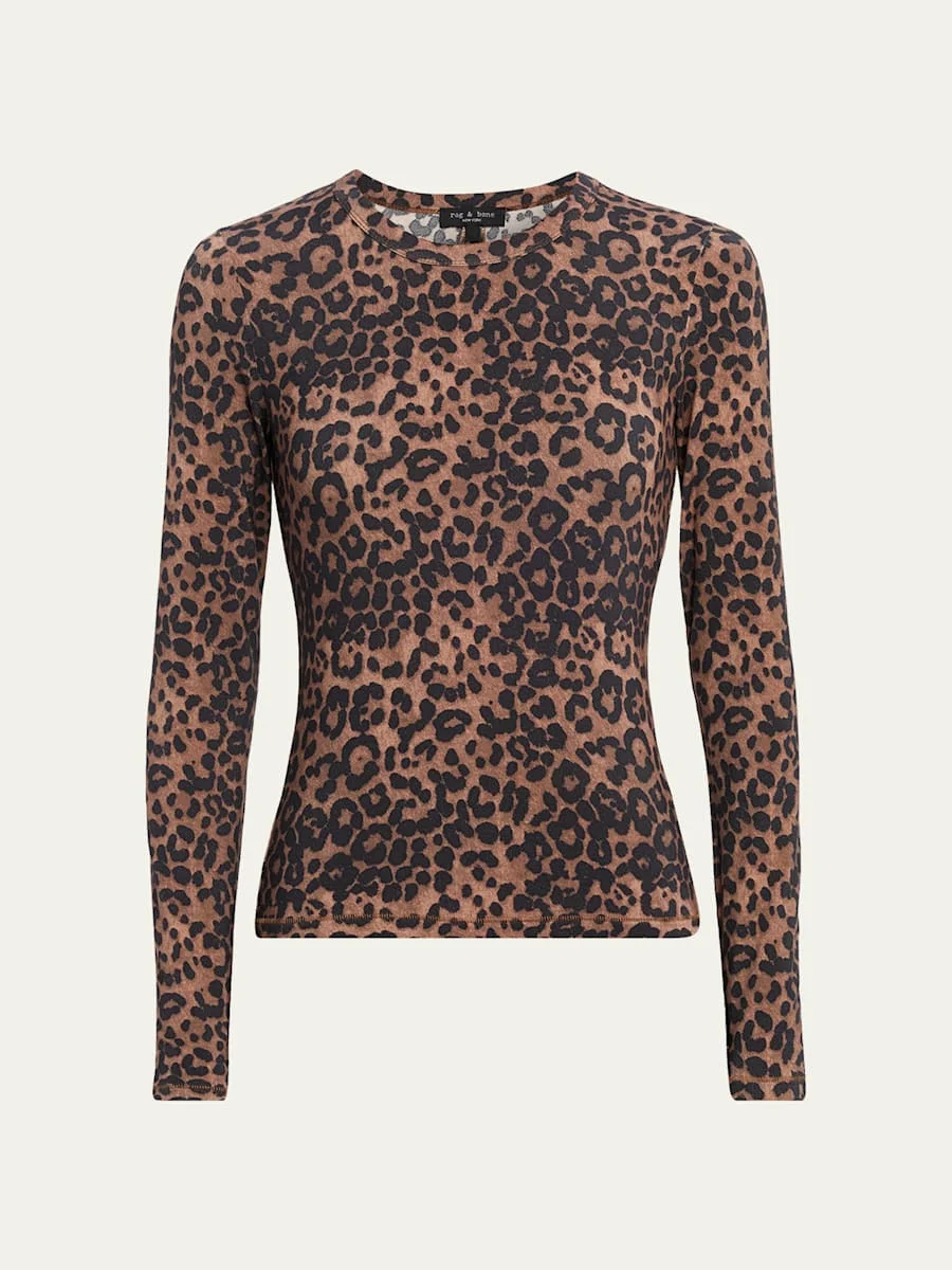 Luca Long-Sleeve Leopard Tee - 1