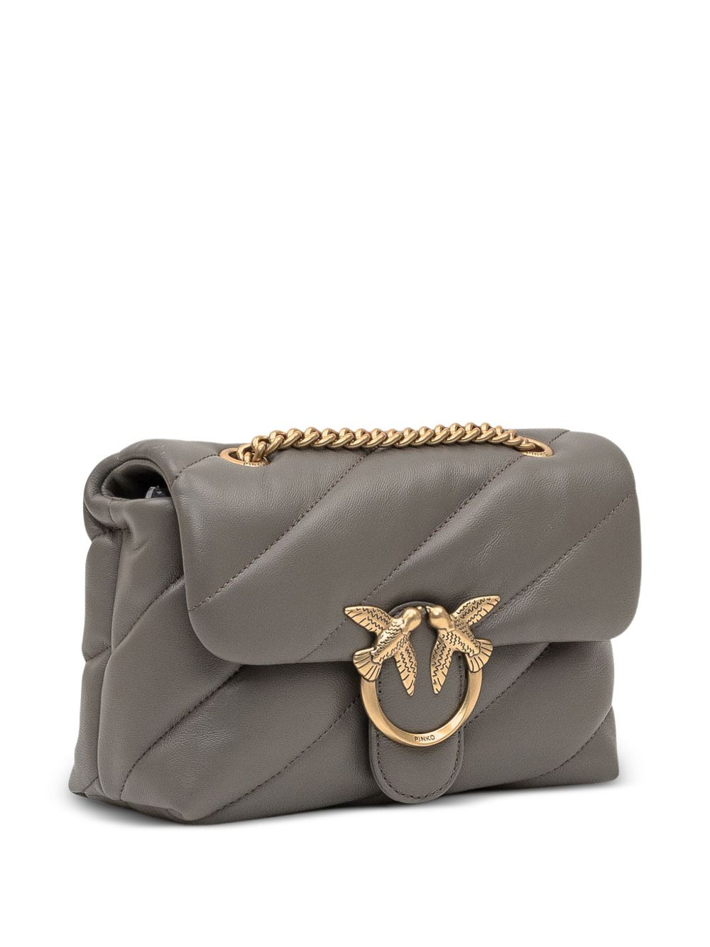 Love quilted logo-embellished shoulder bag - 3