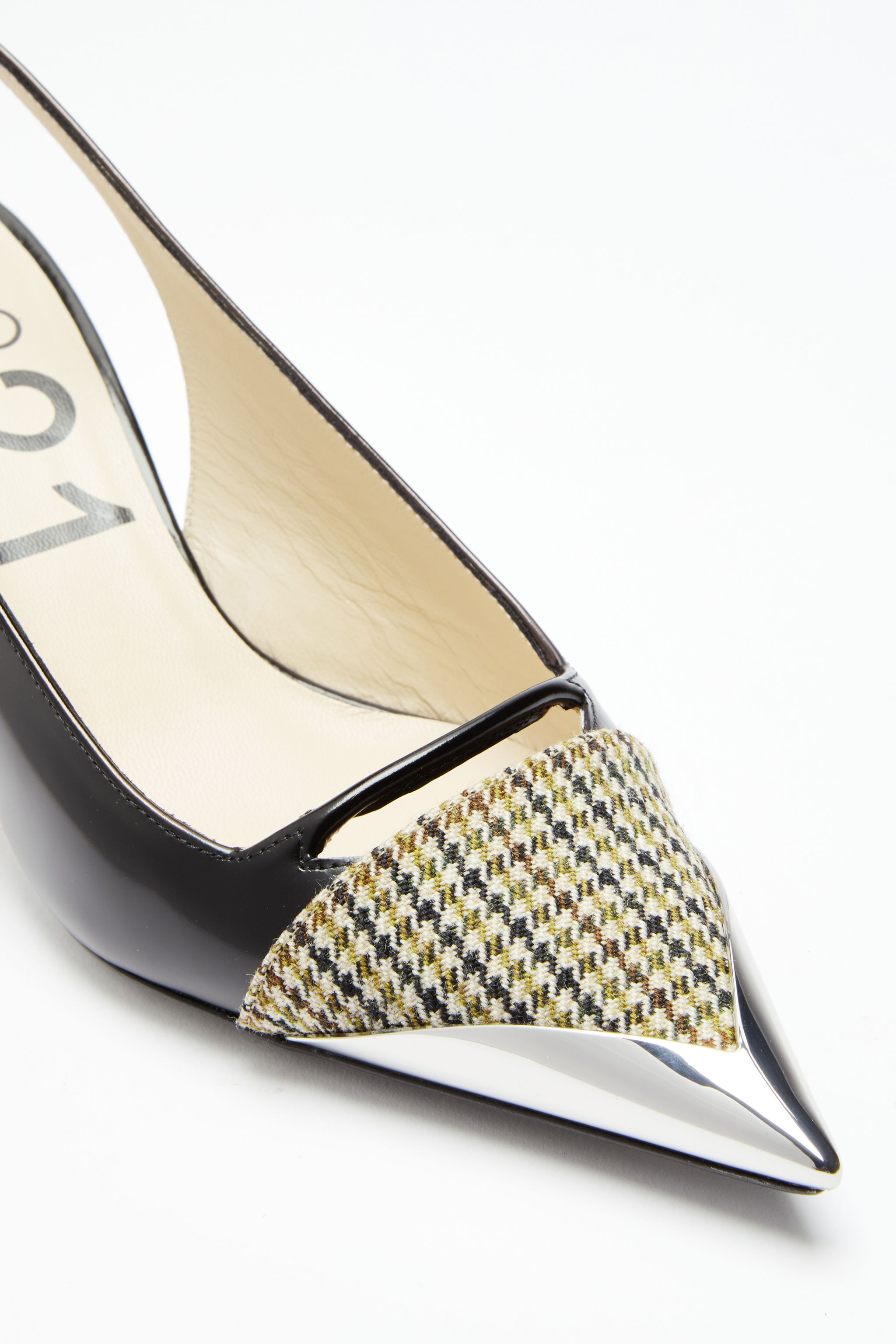 CHECKED SLINGBACK PUMPS - 5