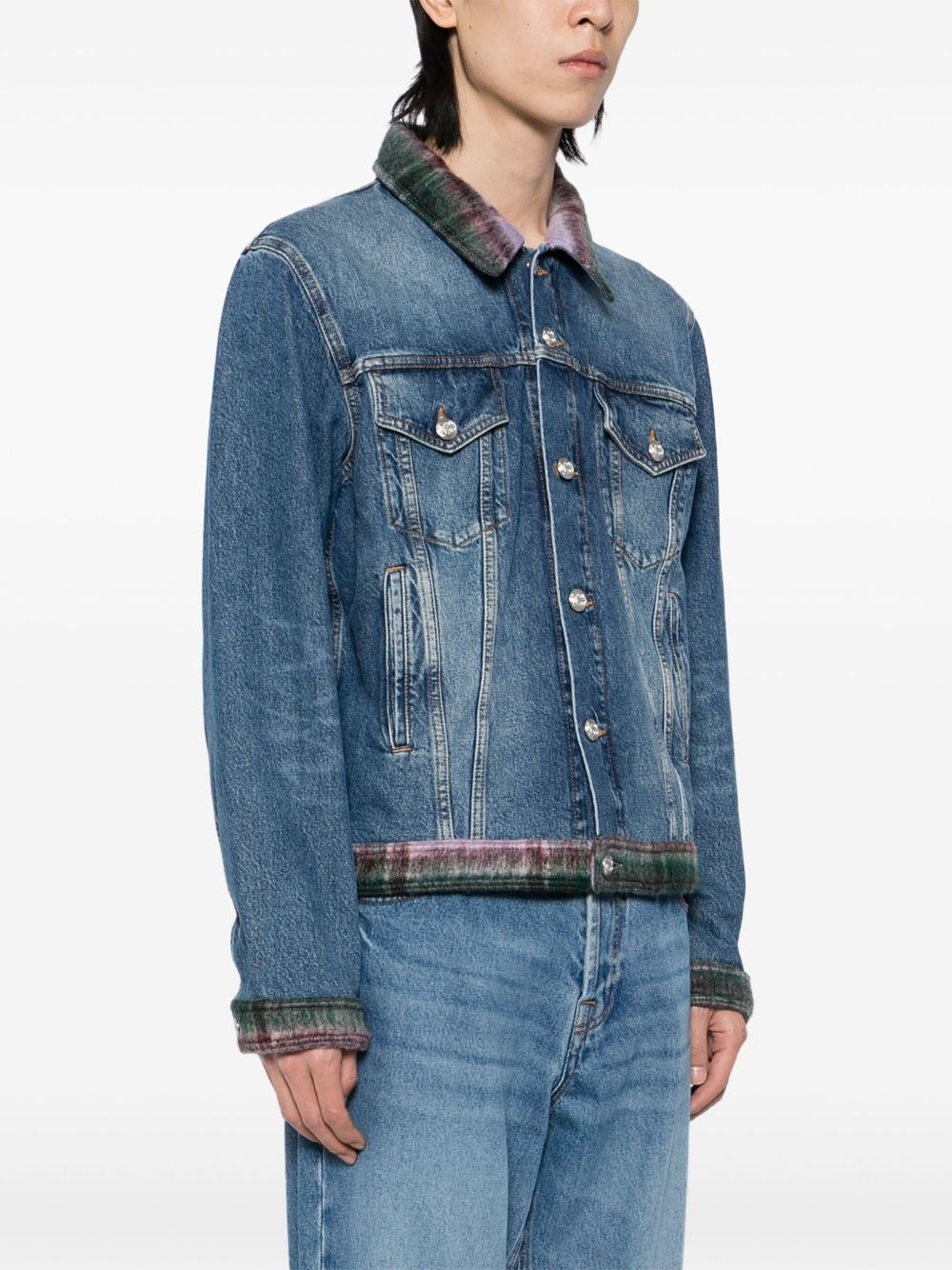 button-up denim jacket - 3