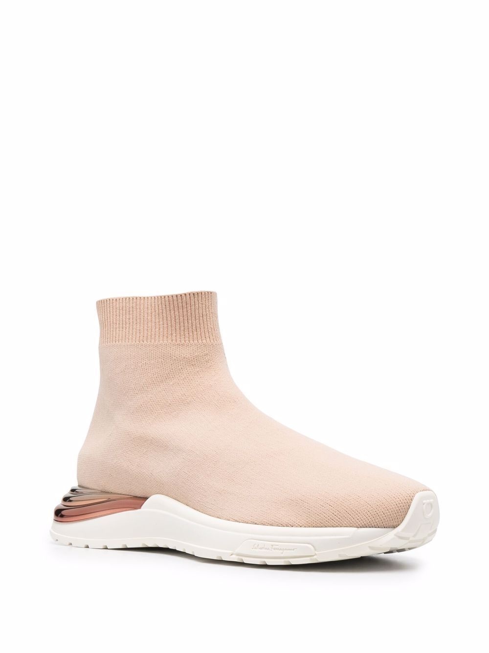 metallic heel-counter sneakers - 2
