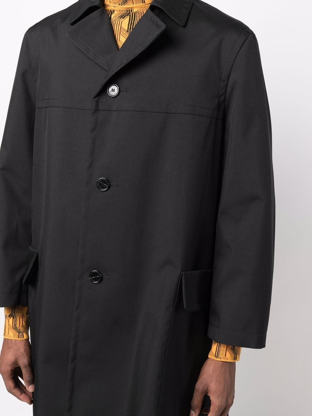 single-breasted fastening coat - 5