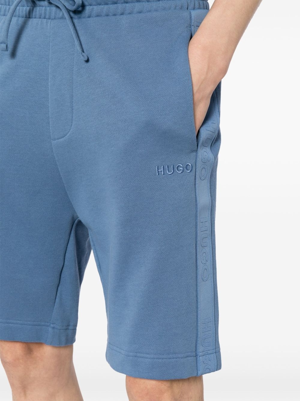 logo tape side cotton short - 5