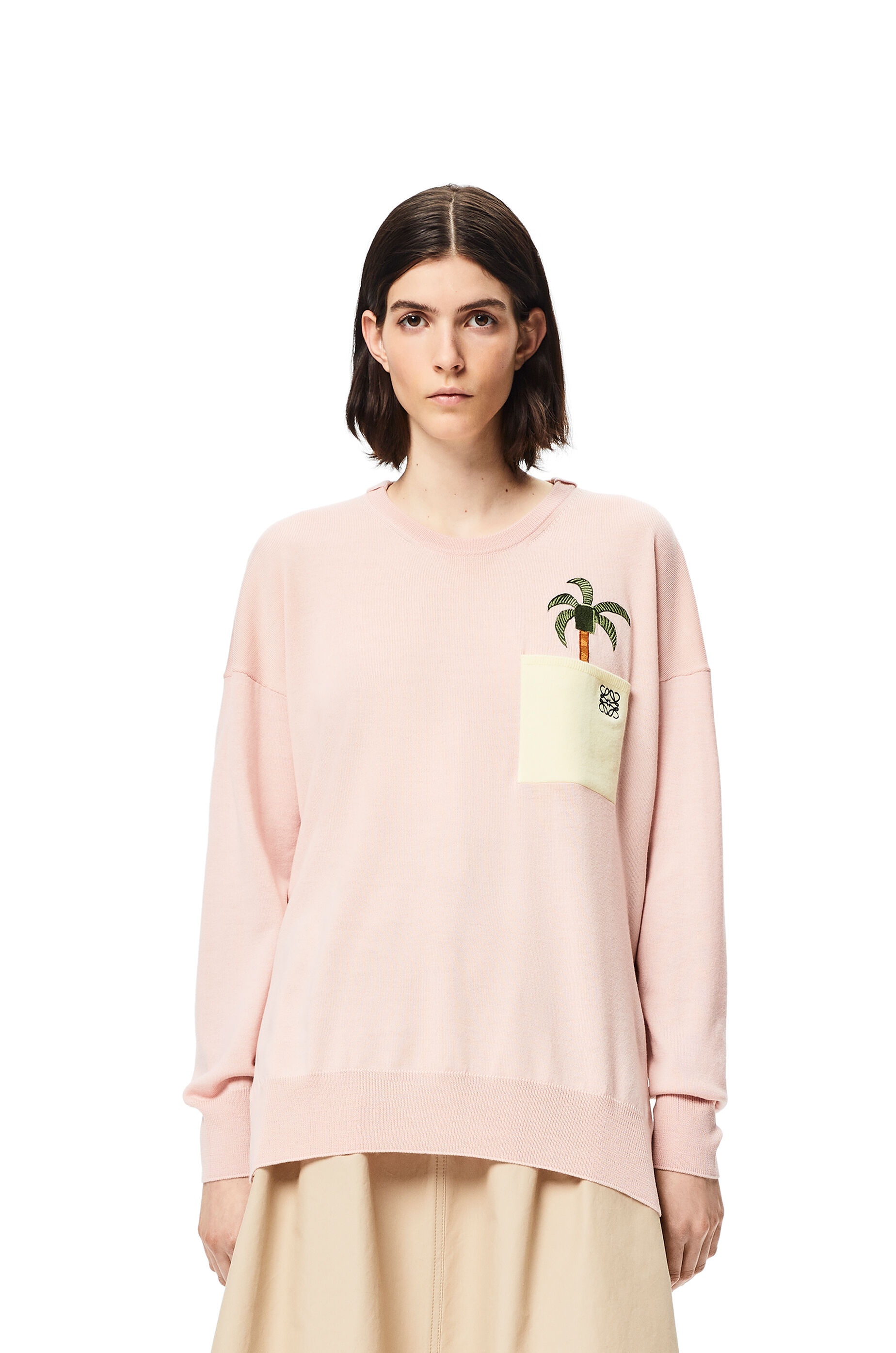 La Palme embroidered sweater in wool - 3