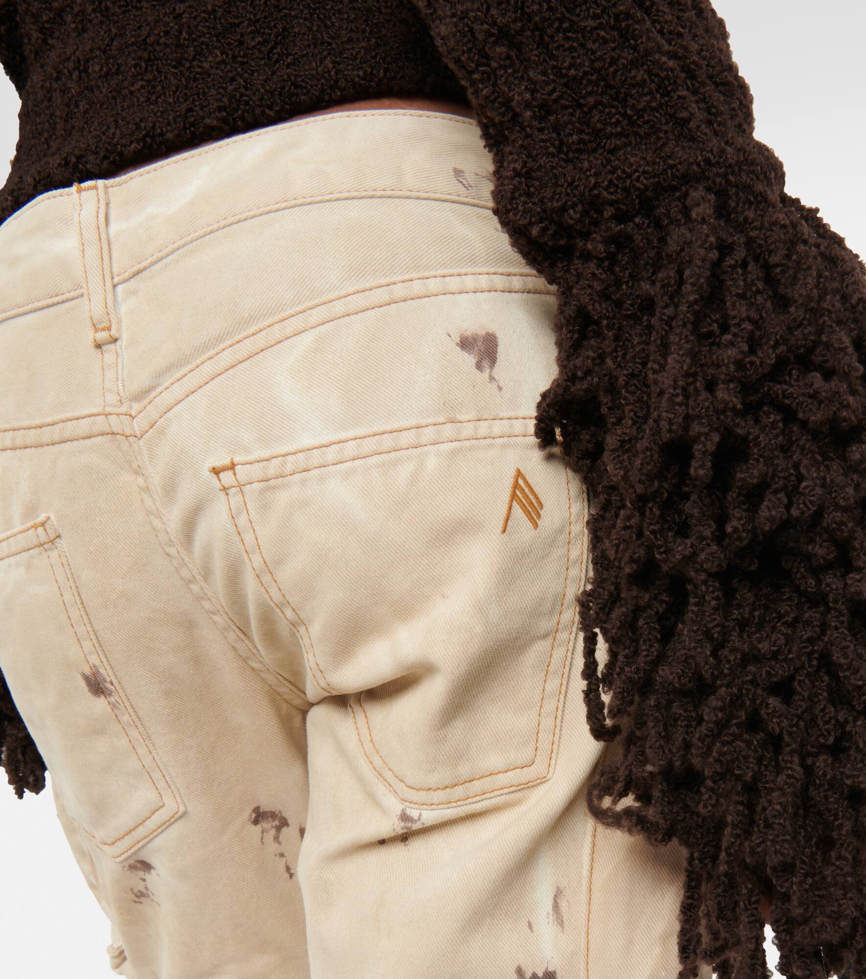 Low-rise denim cargo pants - 6