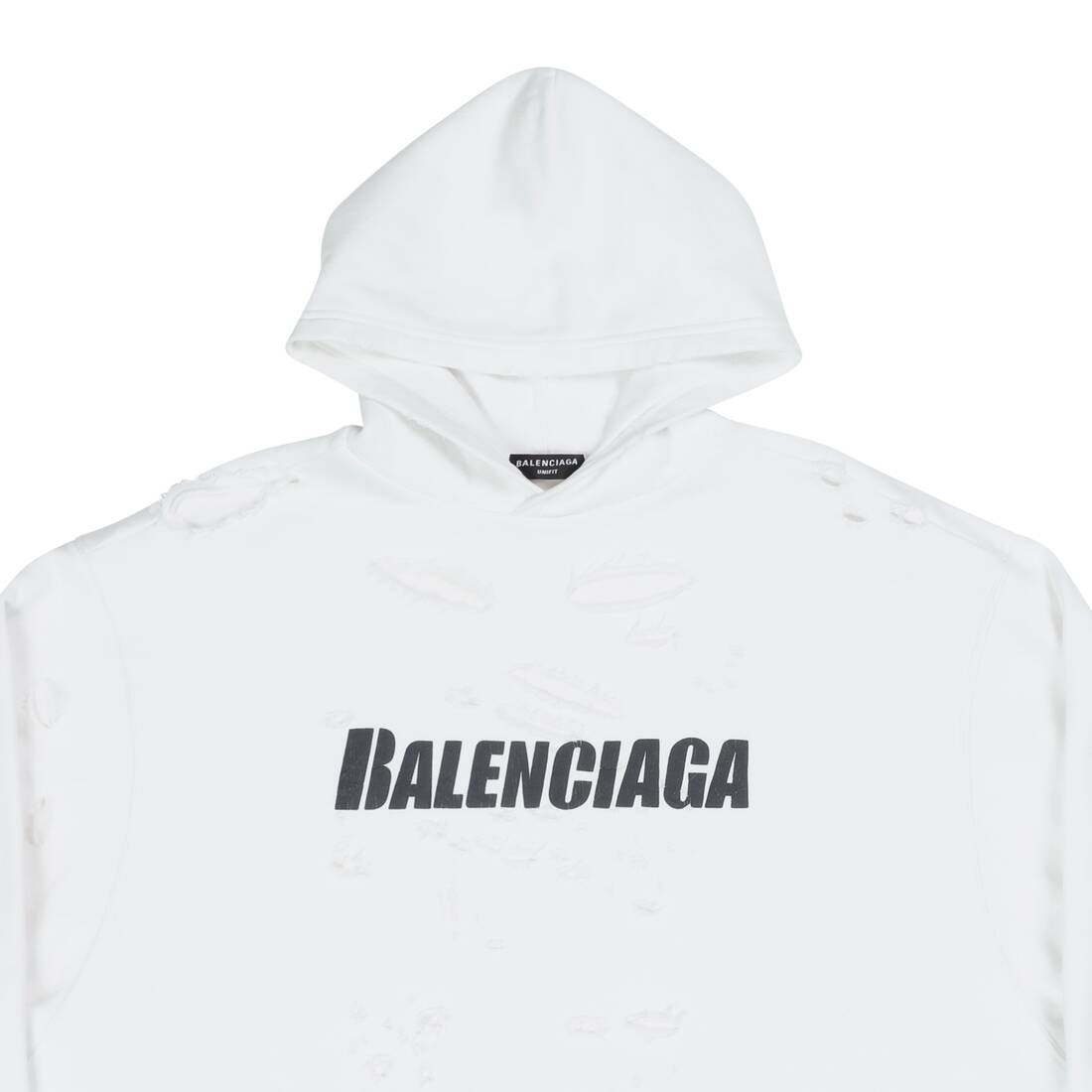 Destroyed Hoodie in White - 3