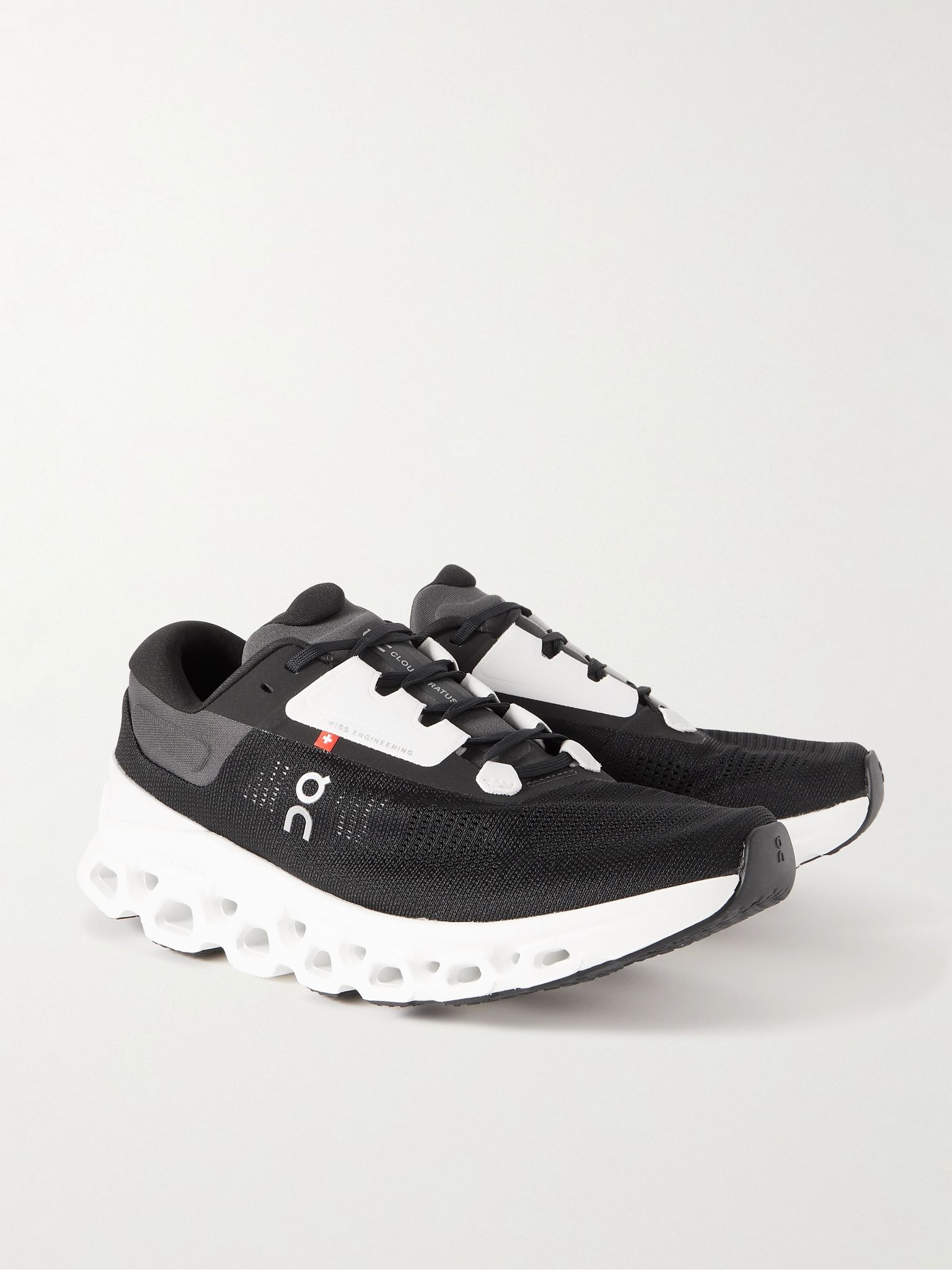 Cloudstratus 3 Rubber-Trimmed Mesh Running Sneakers Black - 4