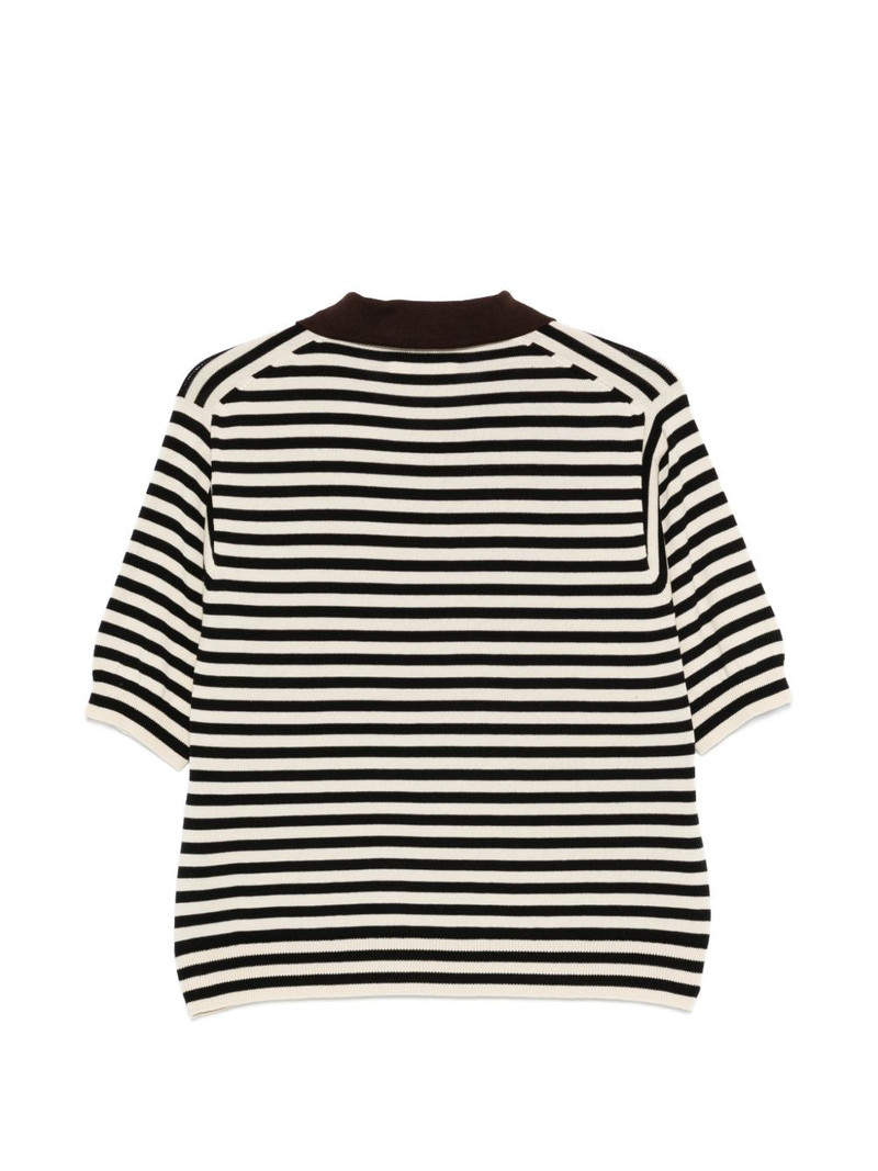CORDERA stripe-pattern knitted T-shirt outlook