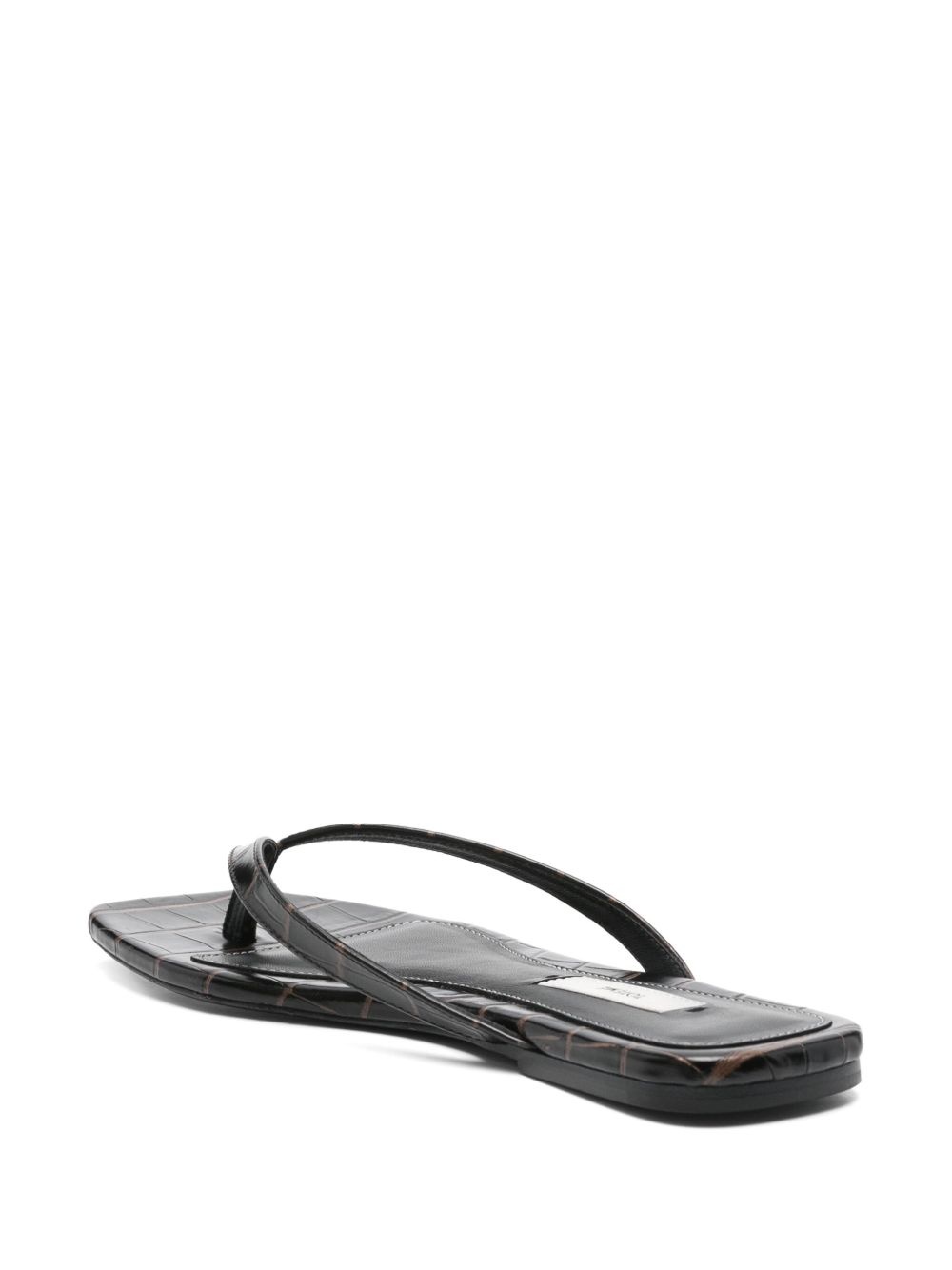 crocodile-embossed flip flops - 3