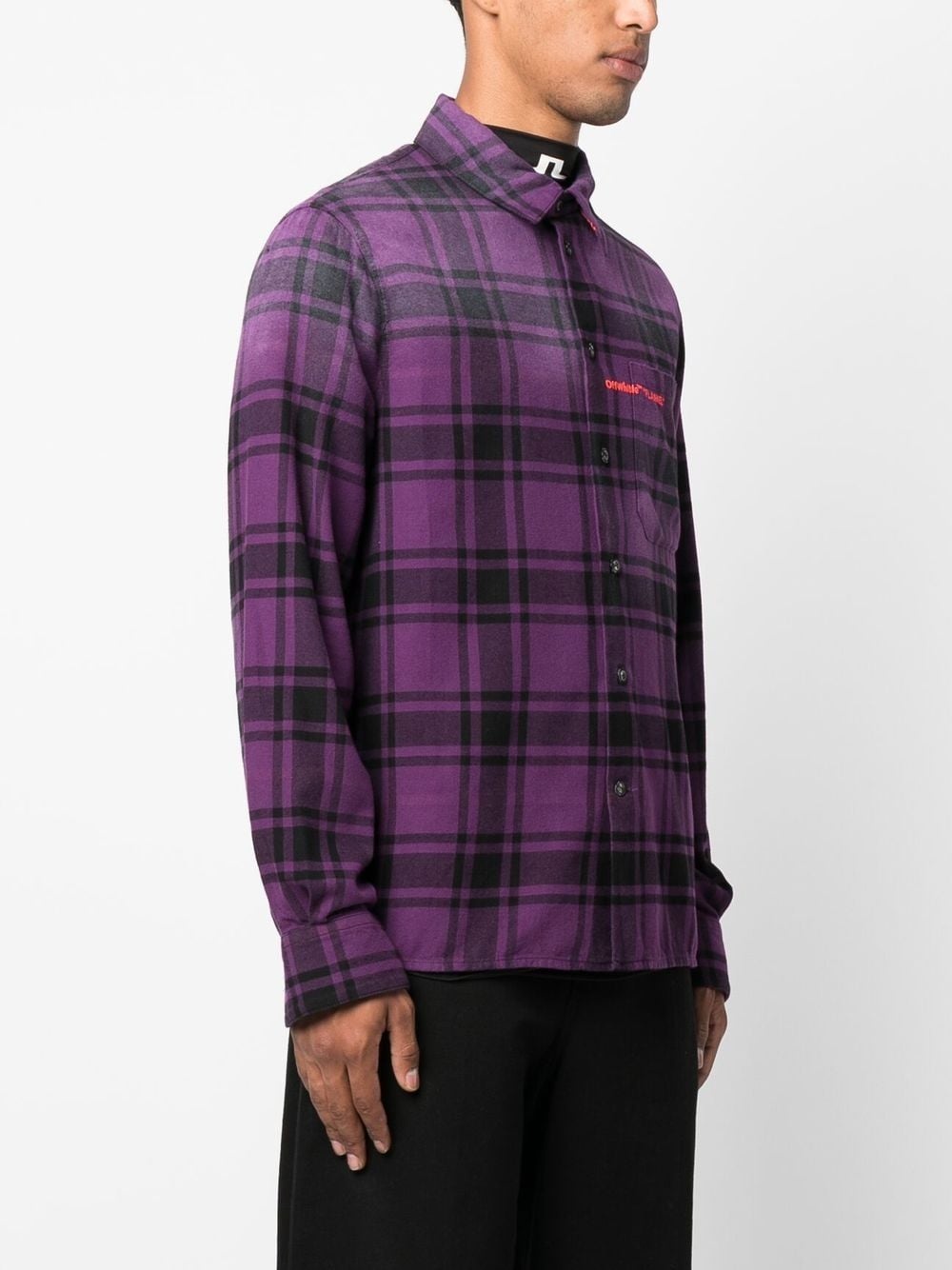 Helvet Patt check-print flannel shirt - 3