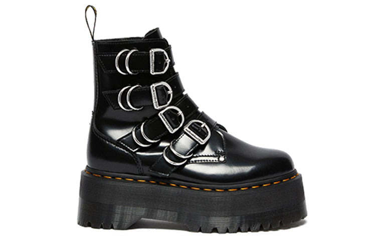 (WMNS) Dr. Martens Jadon Max Hdw 4 Strap Boot Black 26524001 - 2