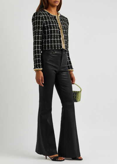 Alice + Olivia Brent flared leather trousers outlook