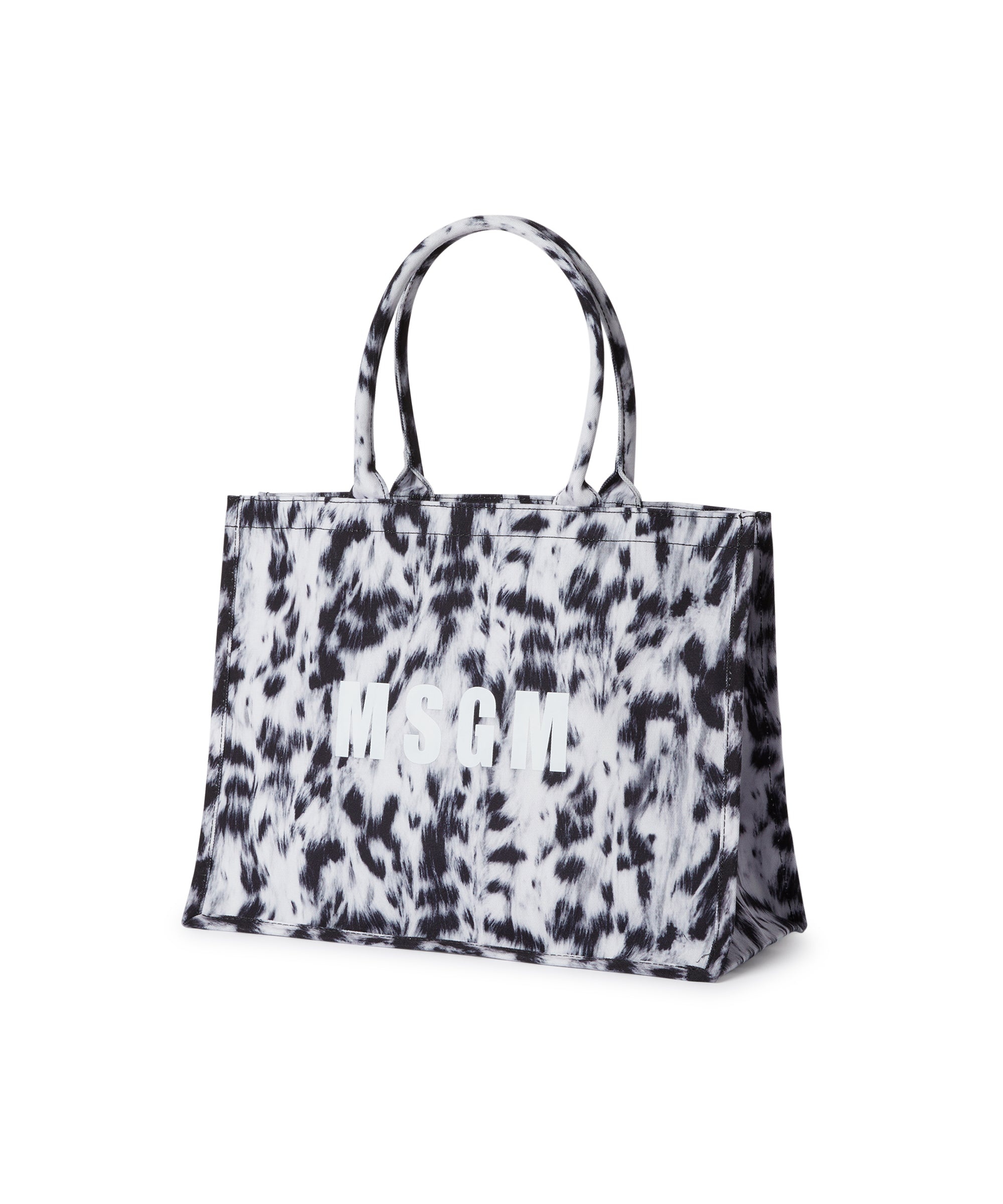 Large MSGM tote bag with exotic animal print - 3