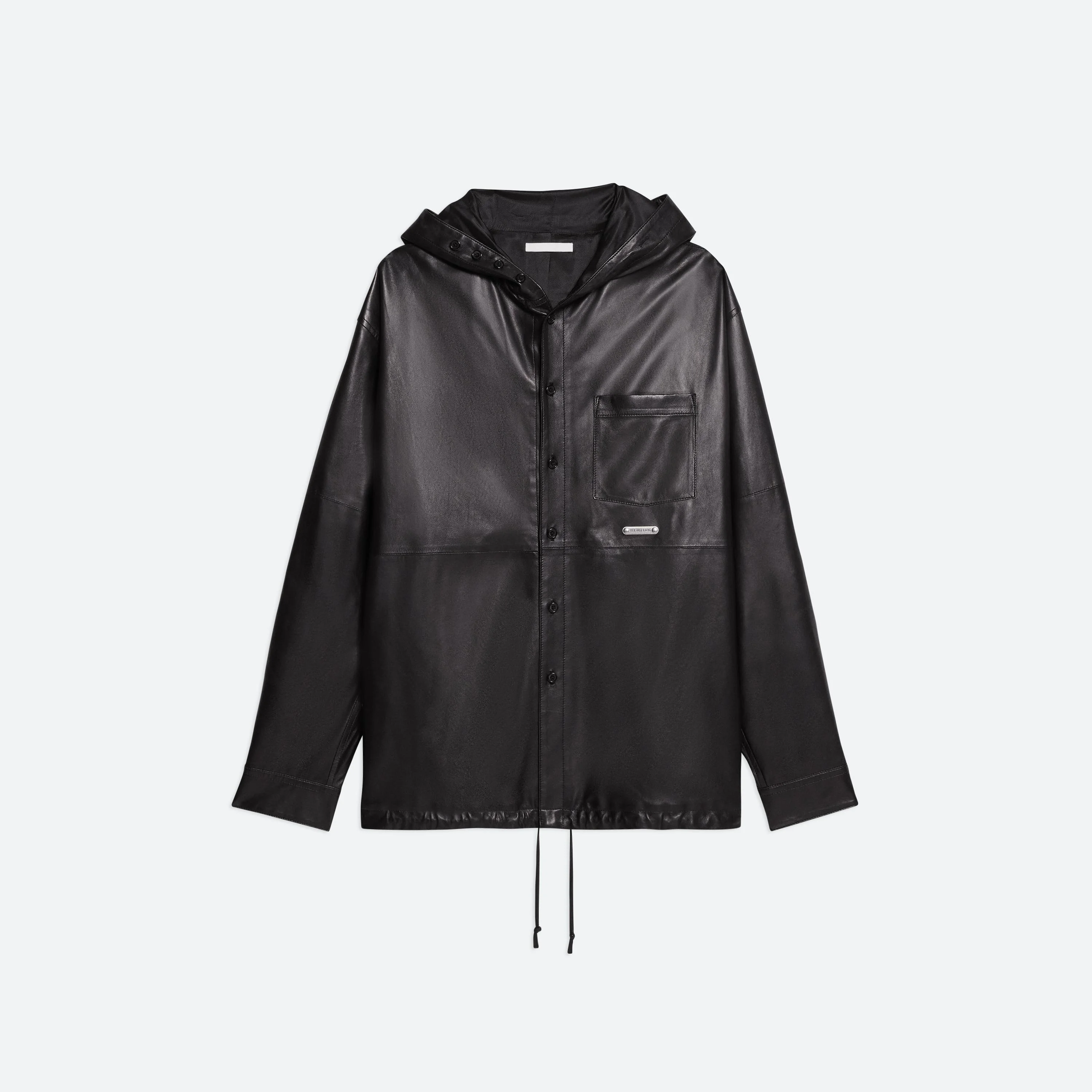 LEATHER HOODIE SHIRT - 1