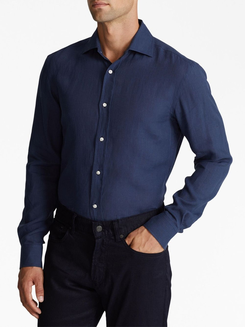 classic-collar linen shirt 4