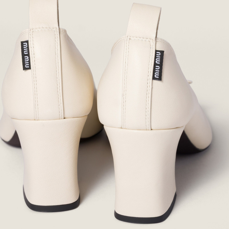 Miu Miu Élan nappa leather pumps outlook