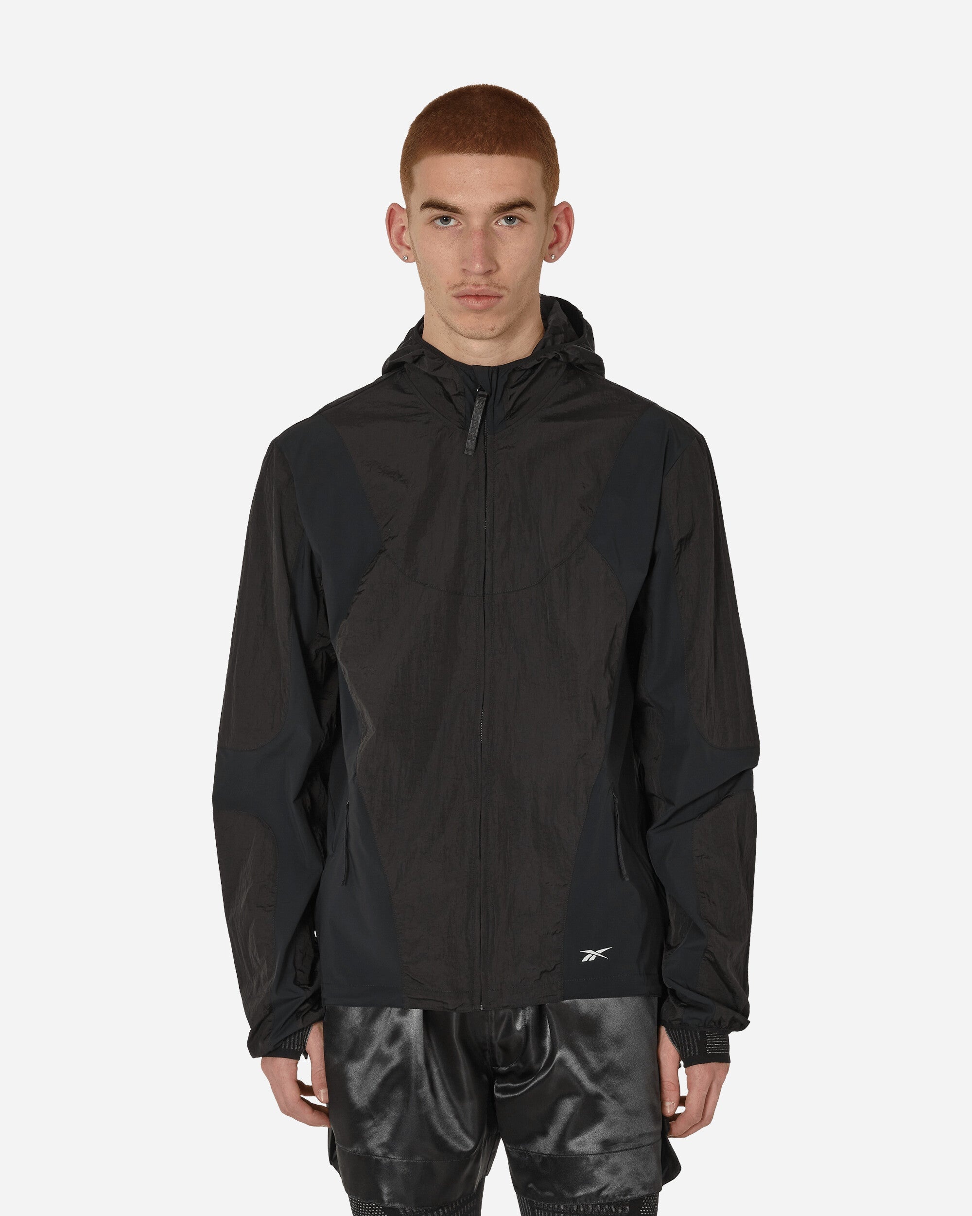 Paneled Running Jacket Black - 1