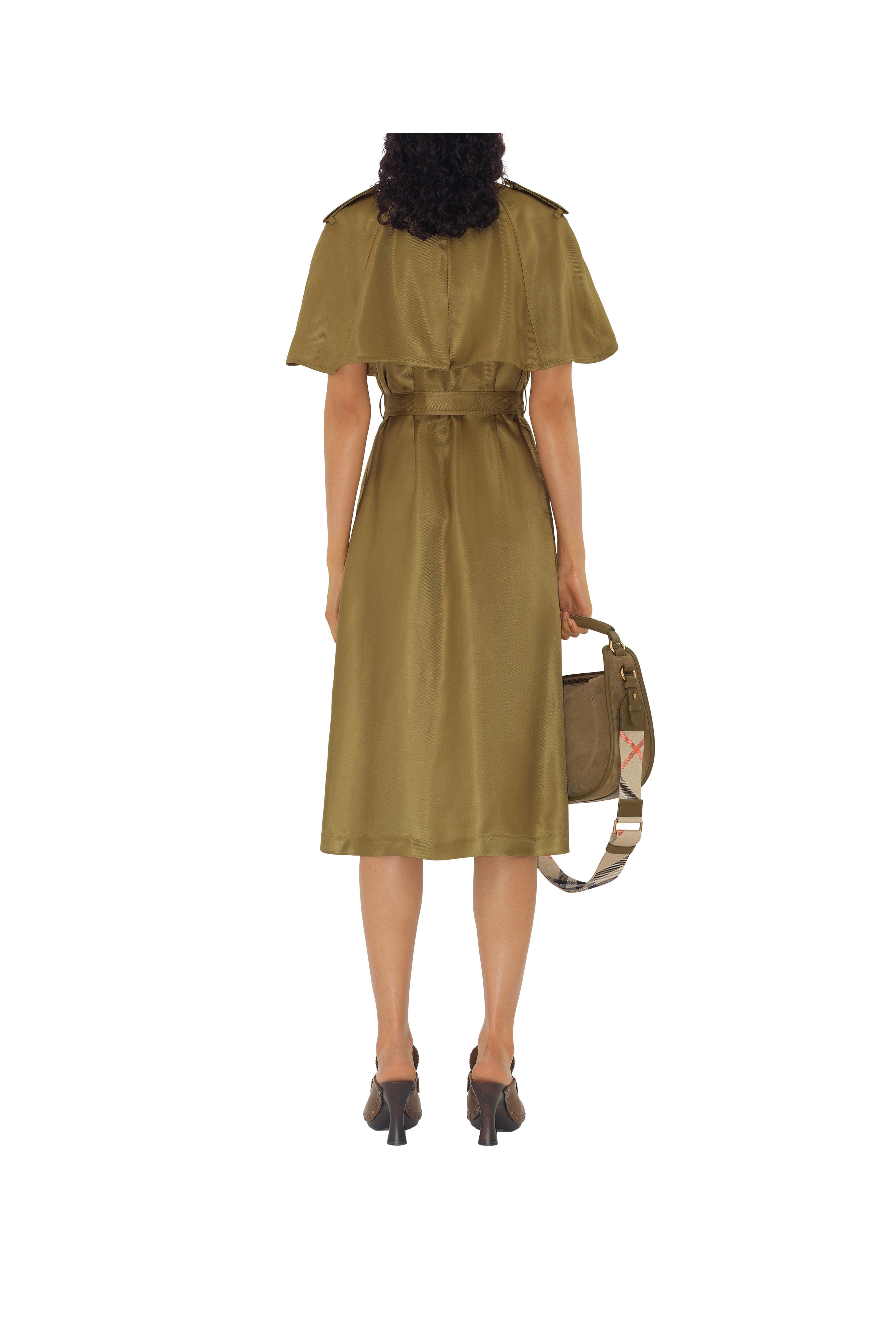 burberry Viscose Trench Dress in Walrus at Nordstrom - 4