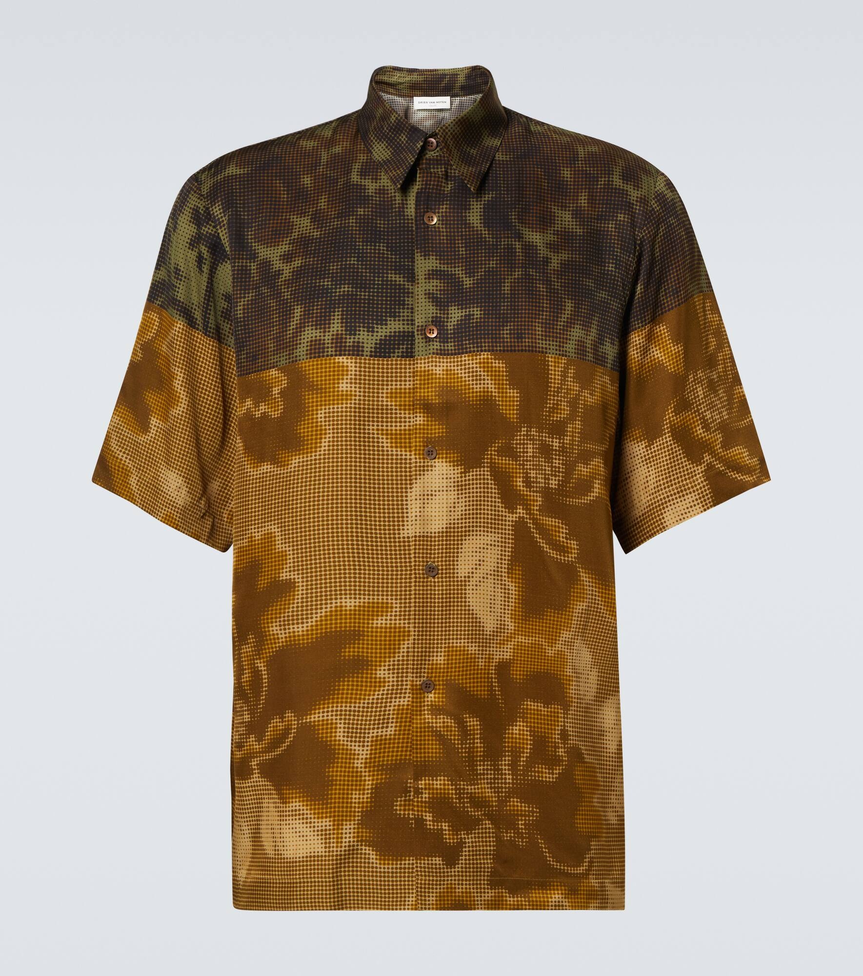 Printed bowling shirt - 1