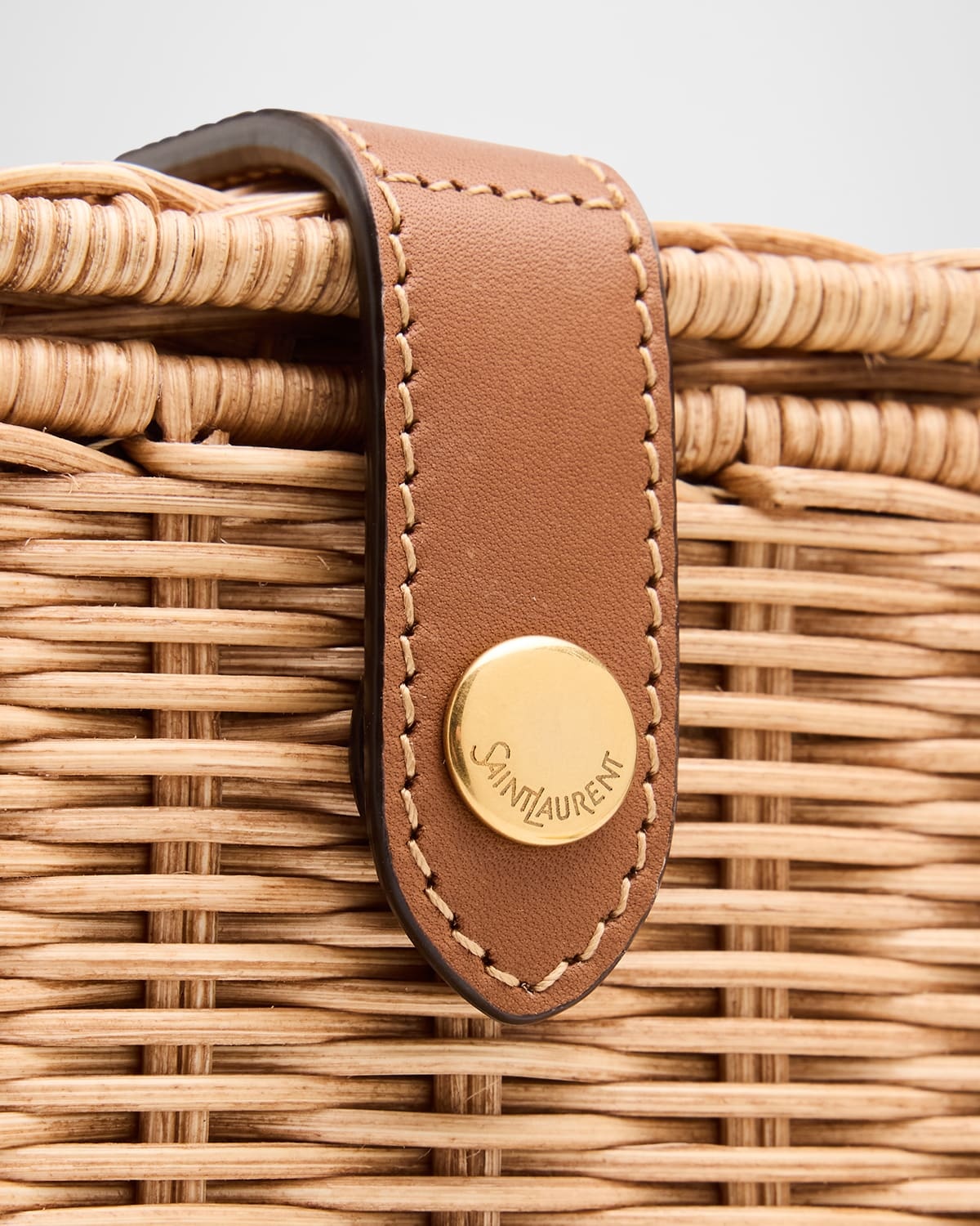Vanity Crossbody Bag in Wicker and Leather - 5