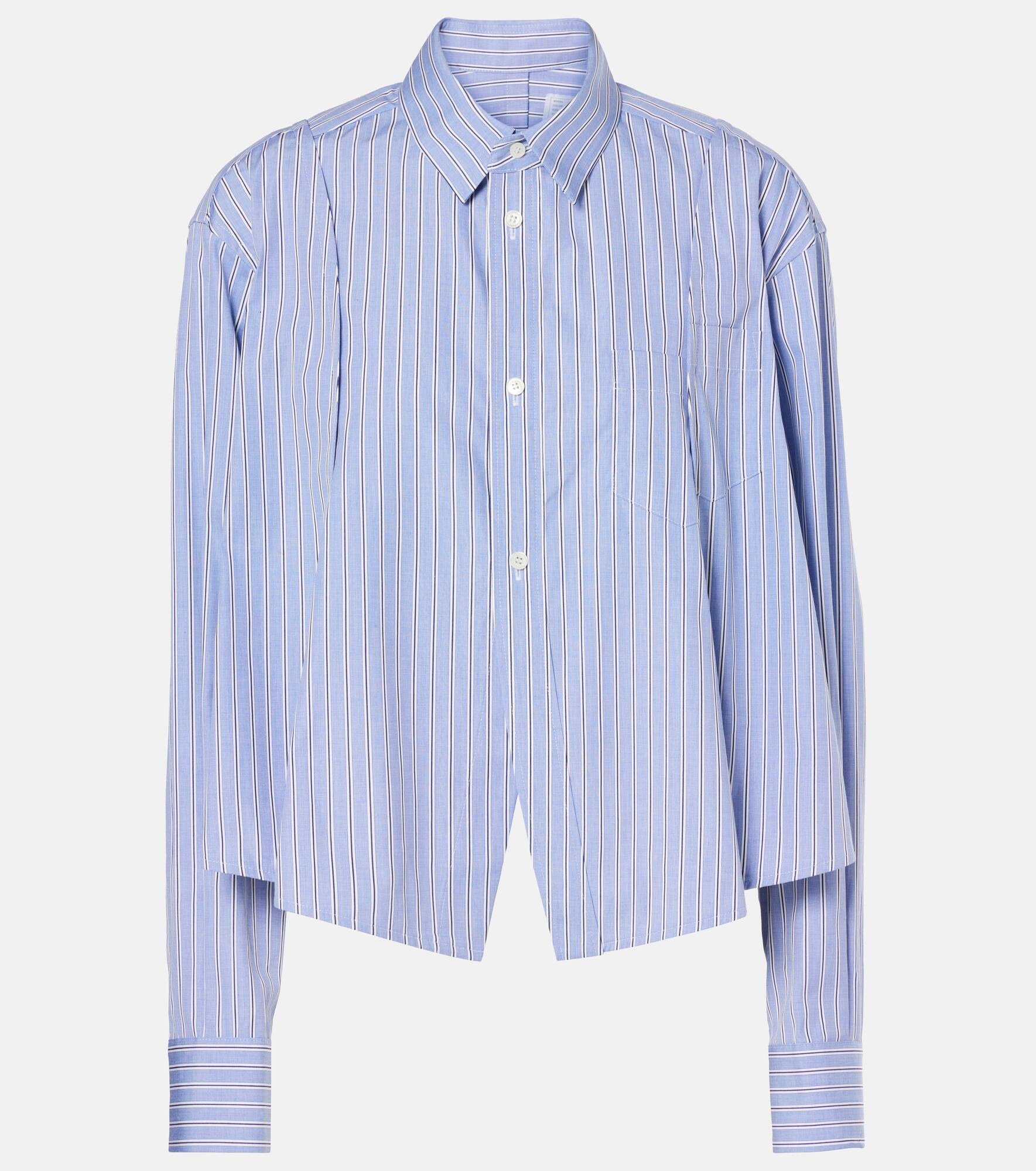 Striped cotton poplin shirt - 1