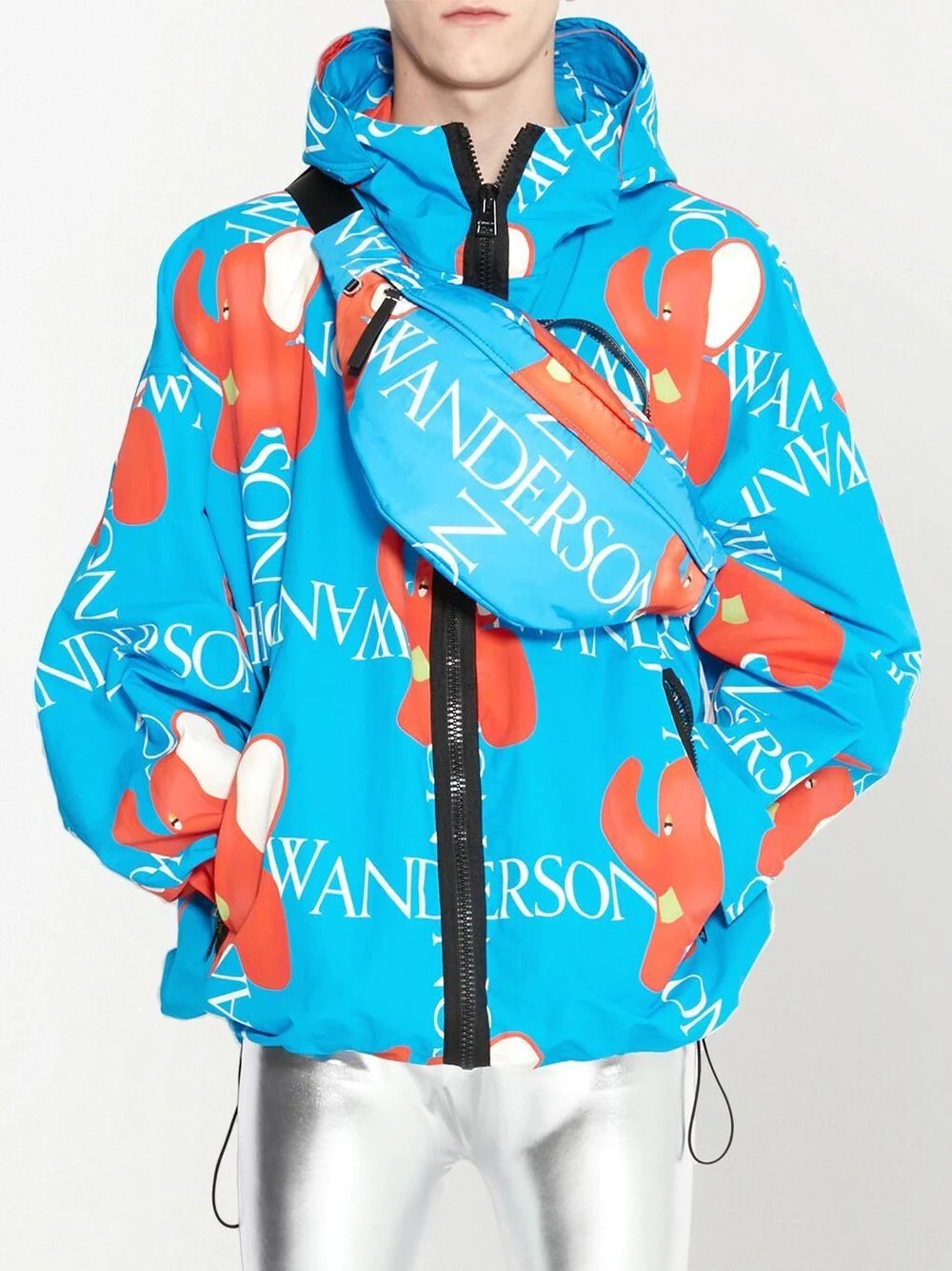 logo-print hooded jacket - 5