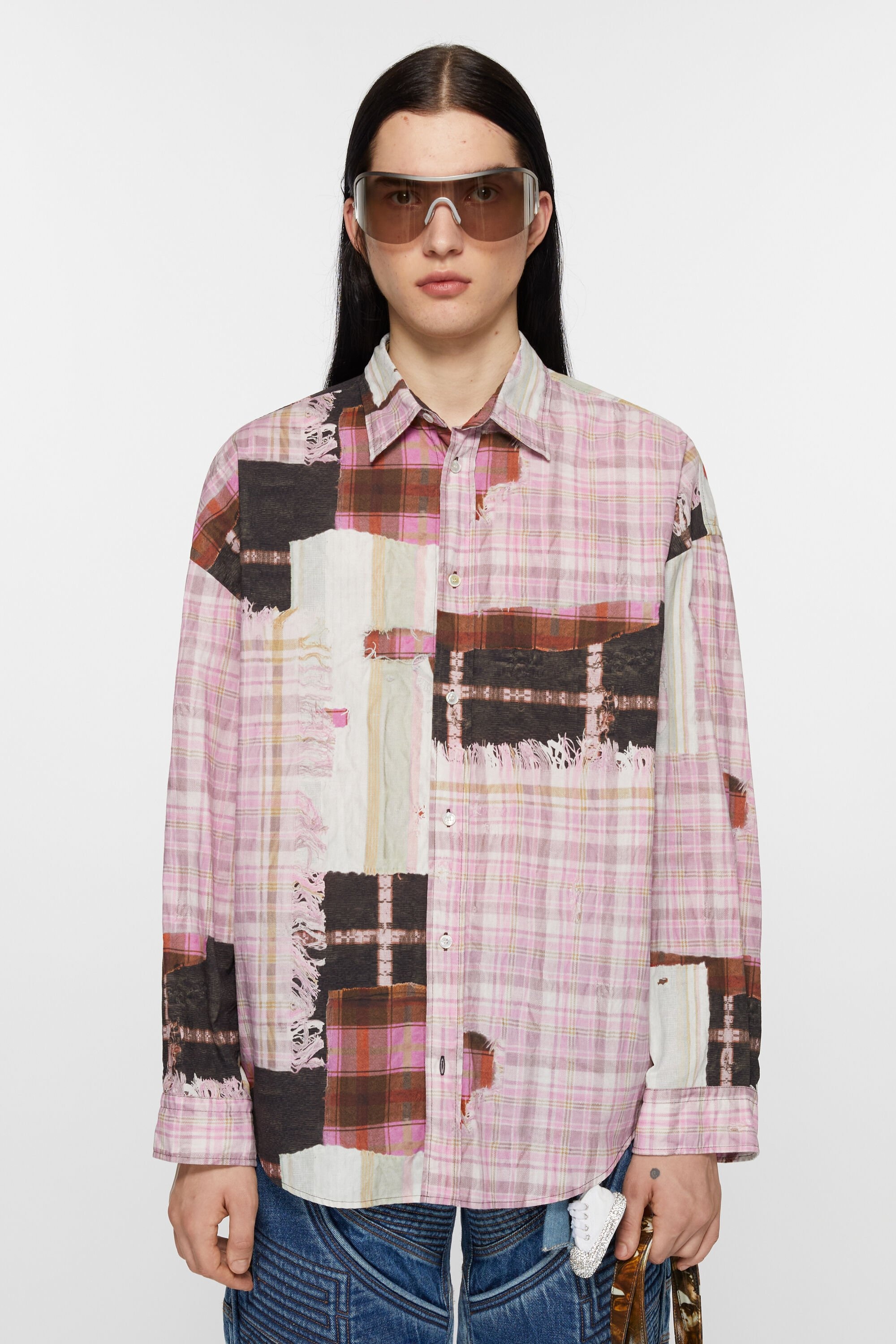 Print button-up shirt - Pink multicolor - 2