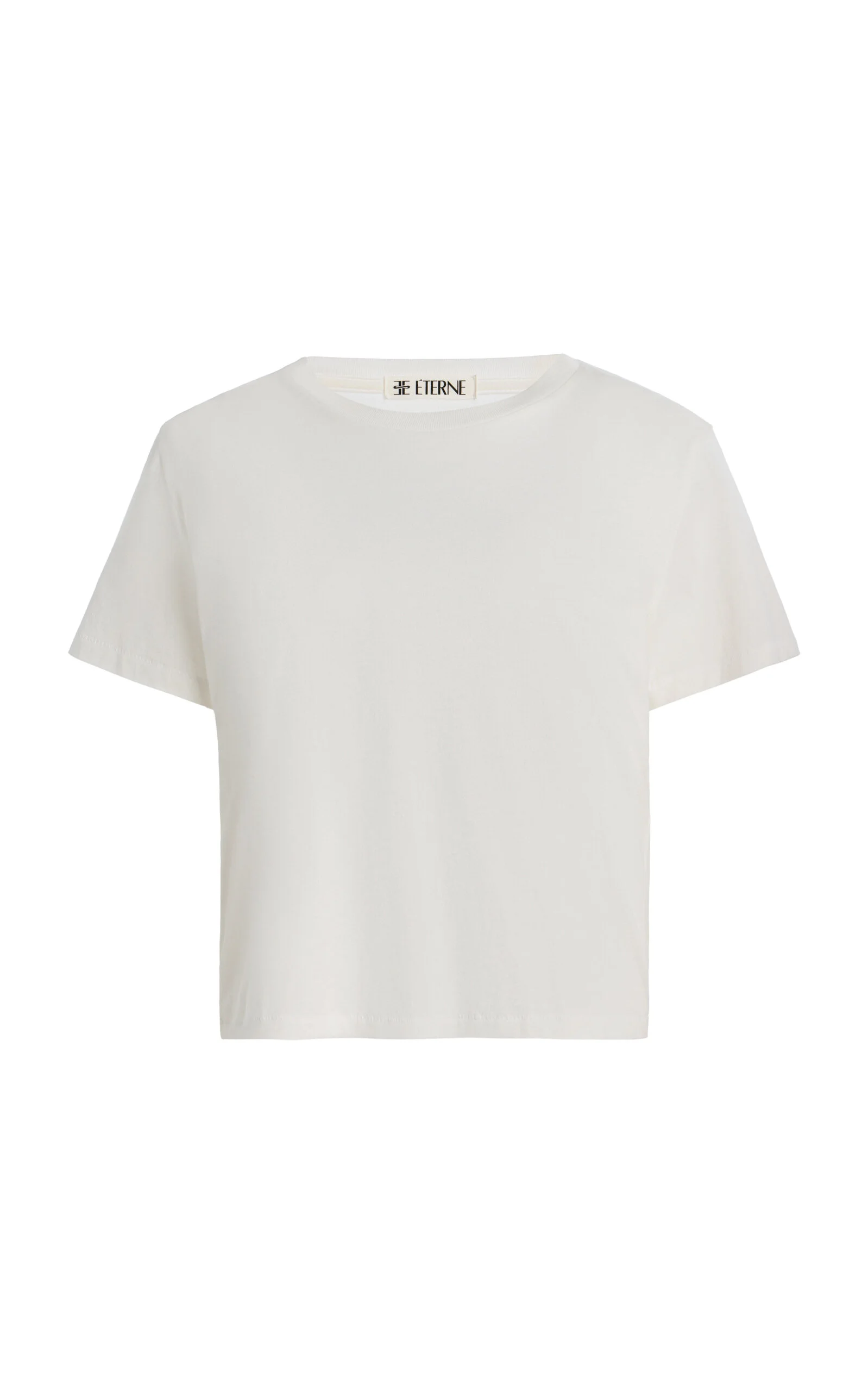 Boxy Cotton-Modal T-Shirt ivory - 1