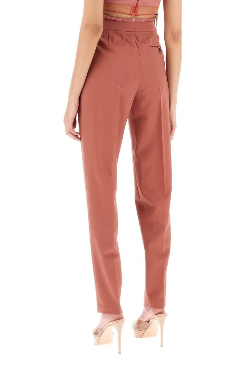 Nensi Dojaka COOL VIRGIN WOOL PANTS WITH HEART-SHAPED DETAILS - 3